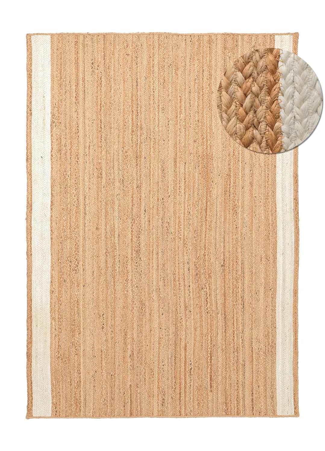 Jute rug - Senaki (natural/white)