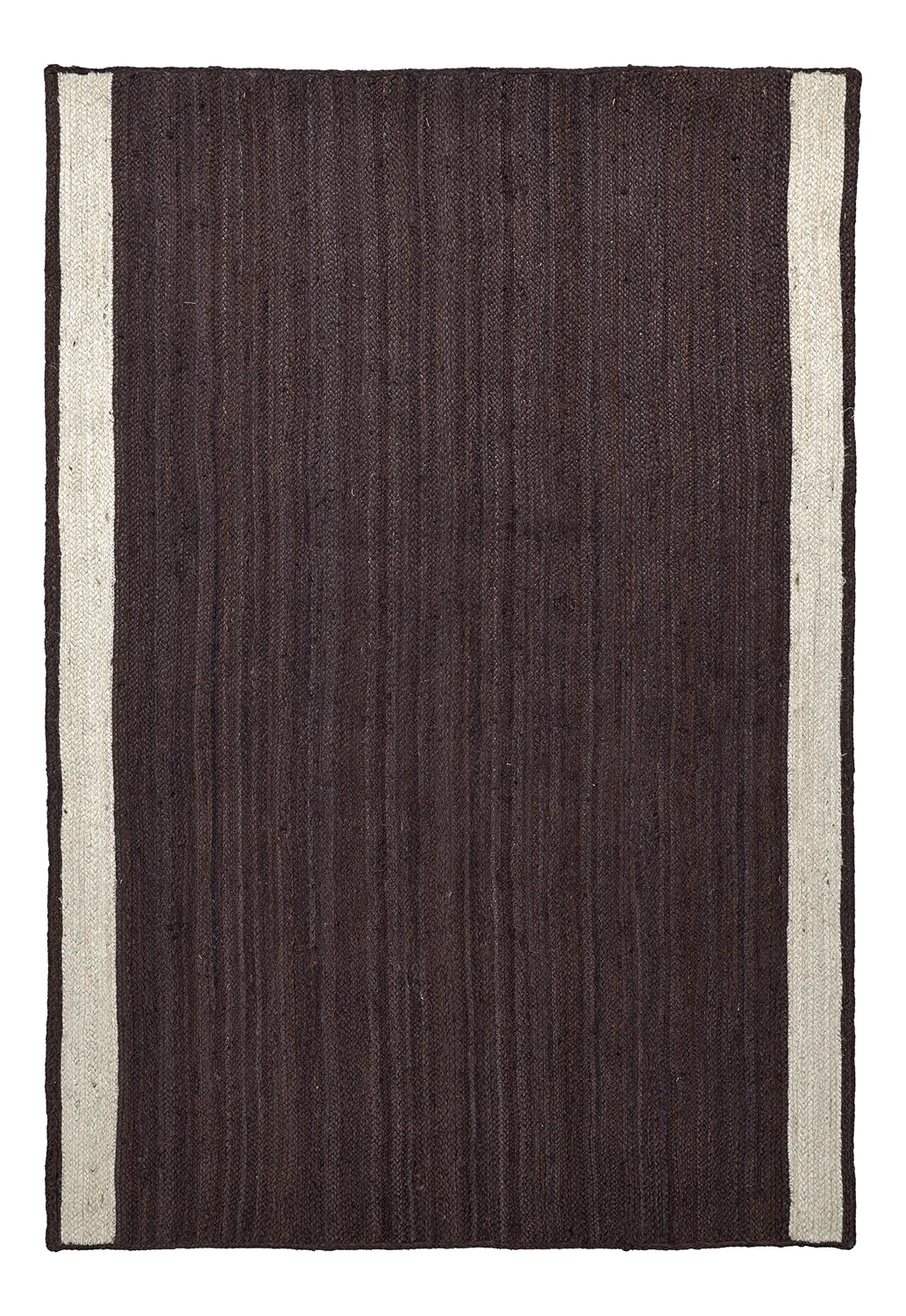 Jute rug - Senaki (dark taupe/white)