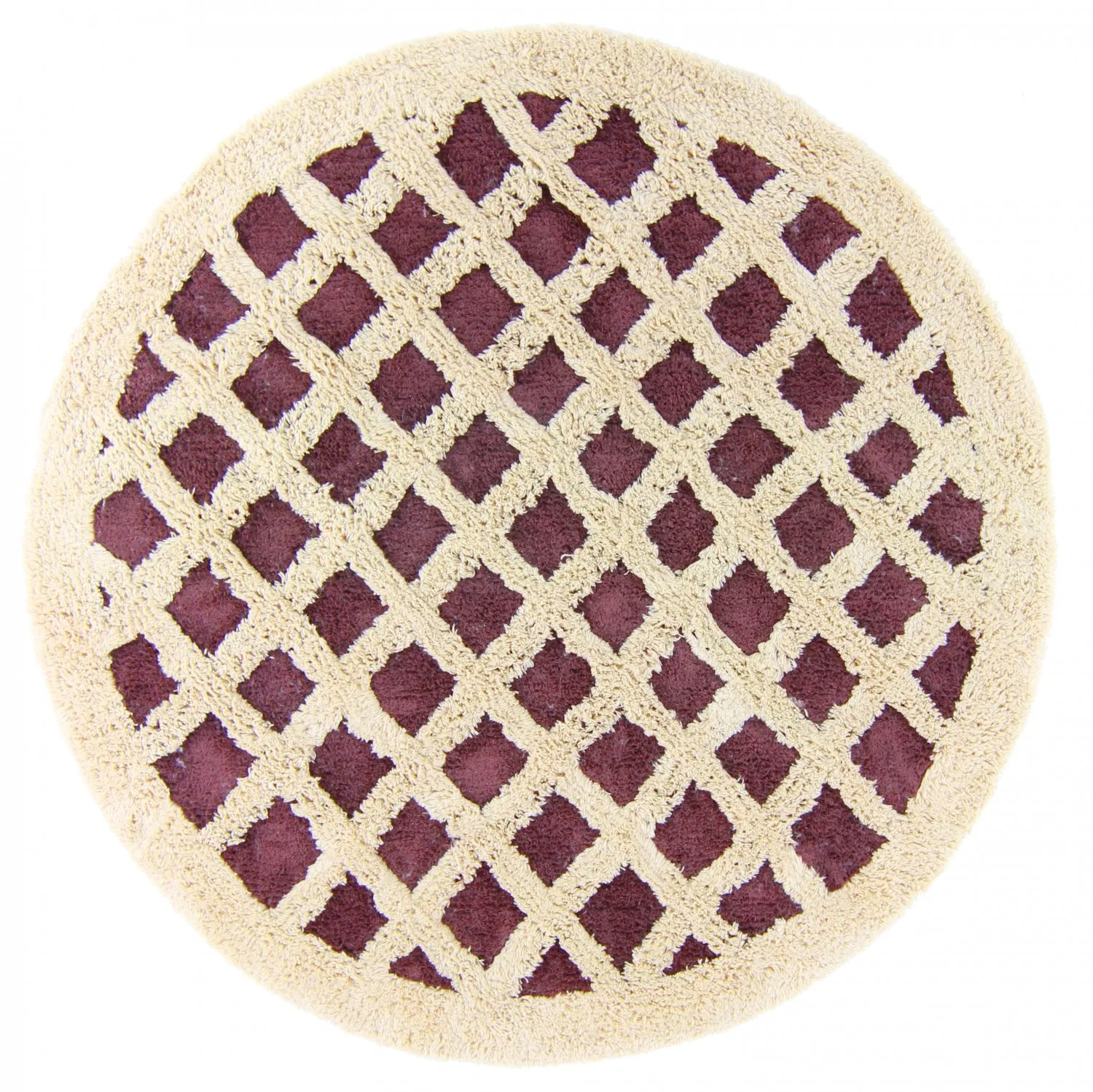 Round rug - Kara (brown/offwhite)