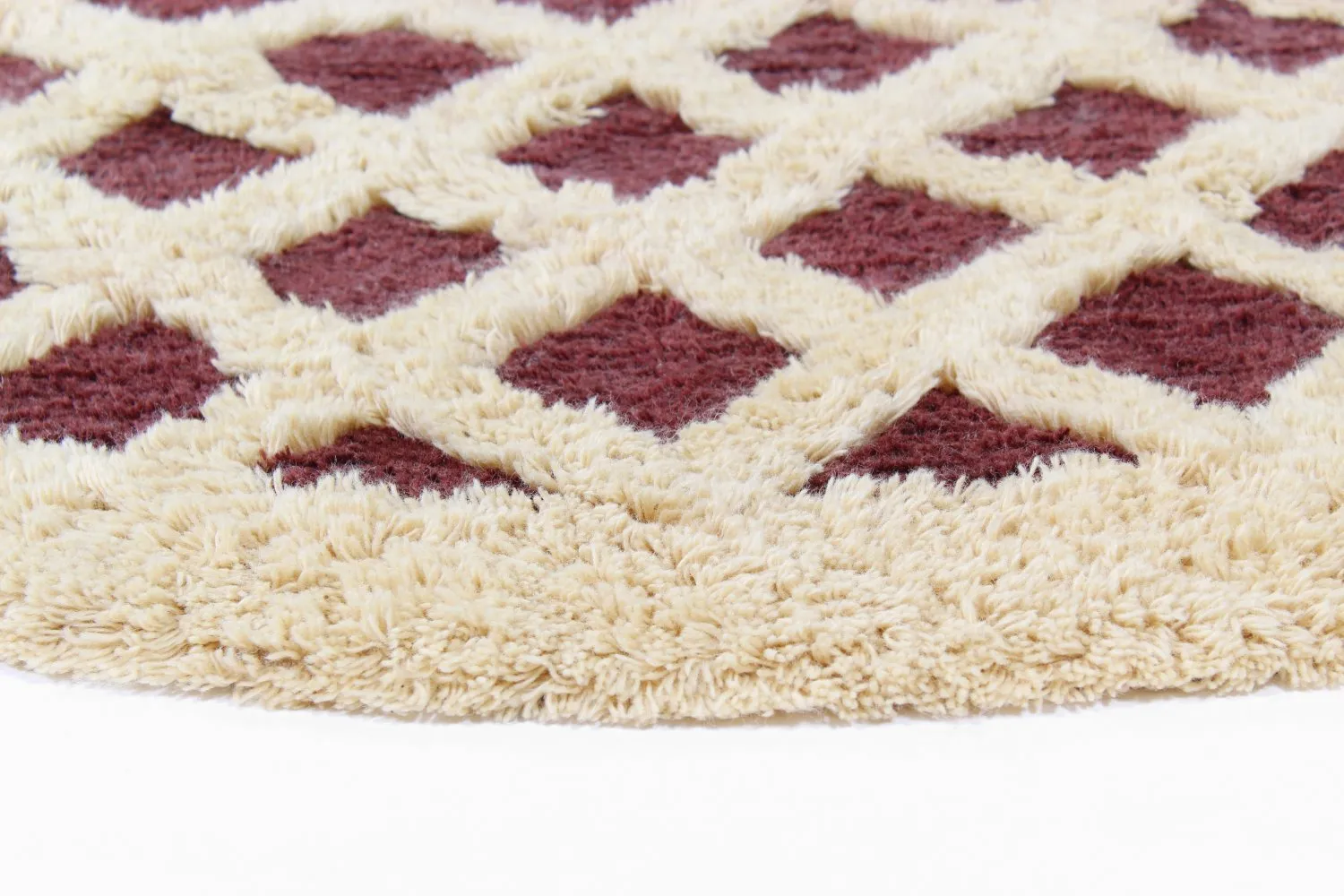 Round rug - Kara (brown/offwhite)