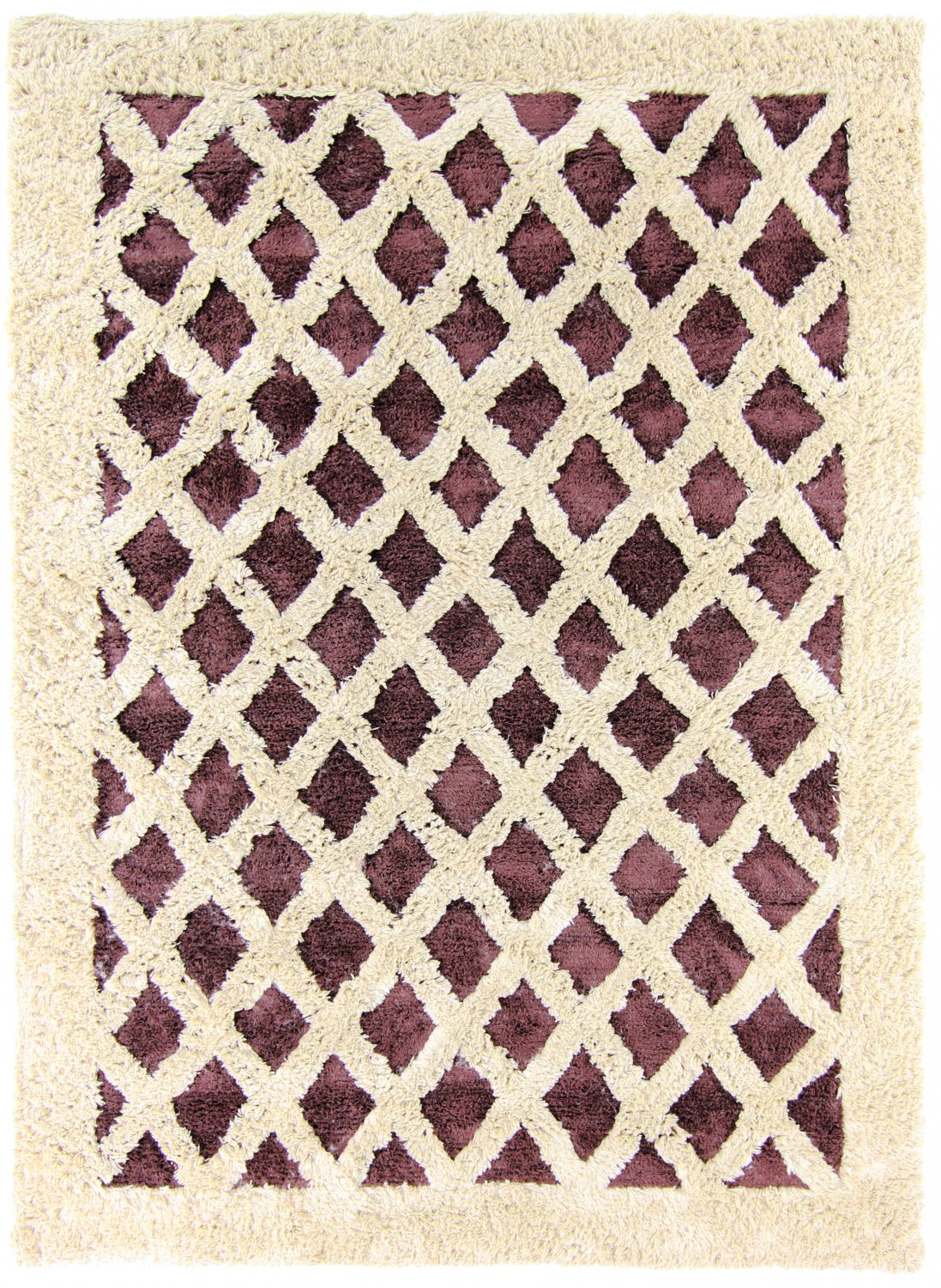 Wool rug - Kara (brown/offwhite)