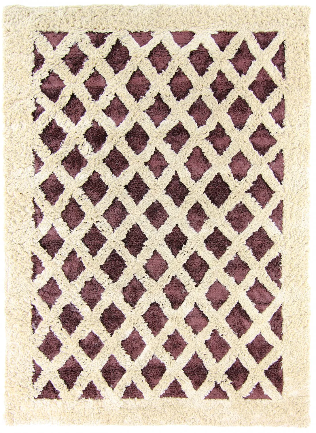 Wool rug - Kara (brown/offwhite)