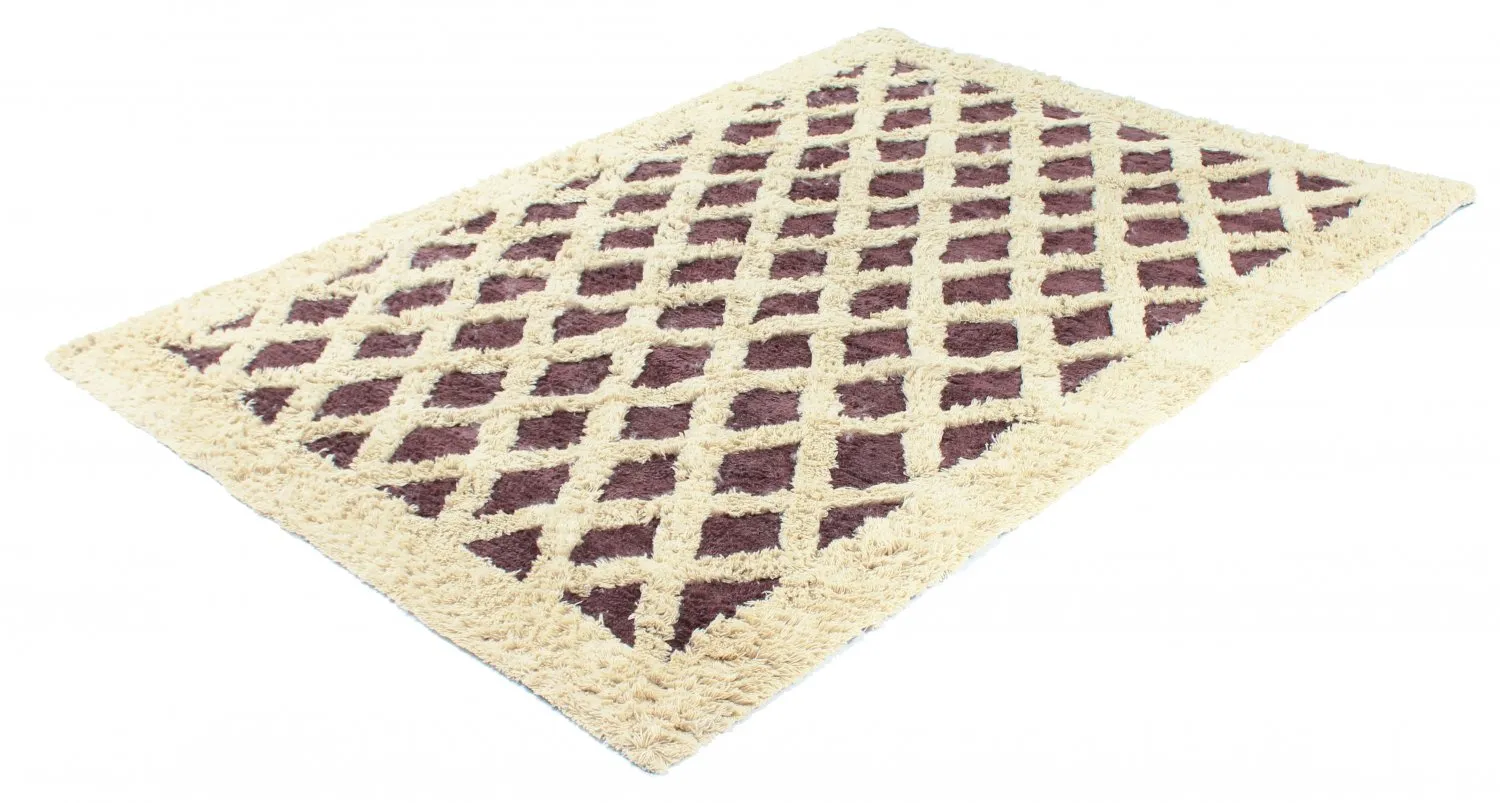 Wool rug - Kara (brown/offwhite)