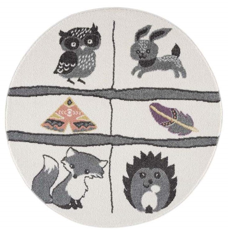 Childrens rugs - Animals Round (multi)