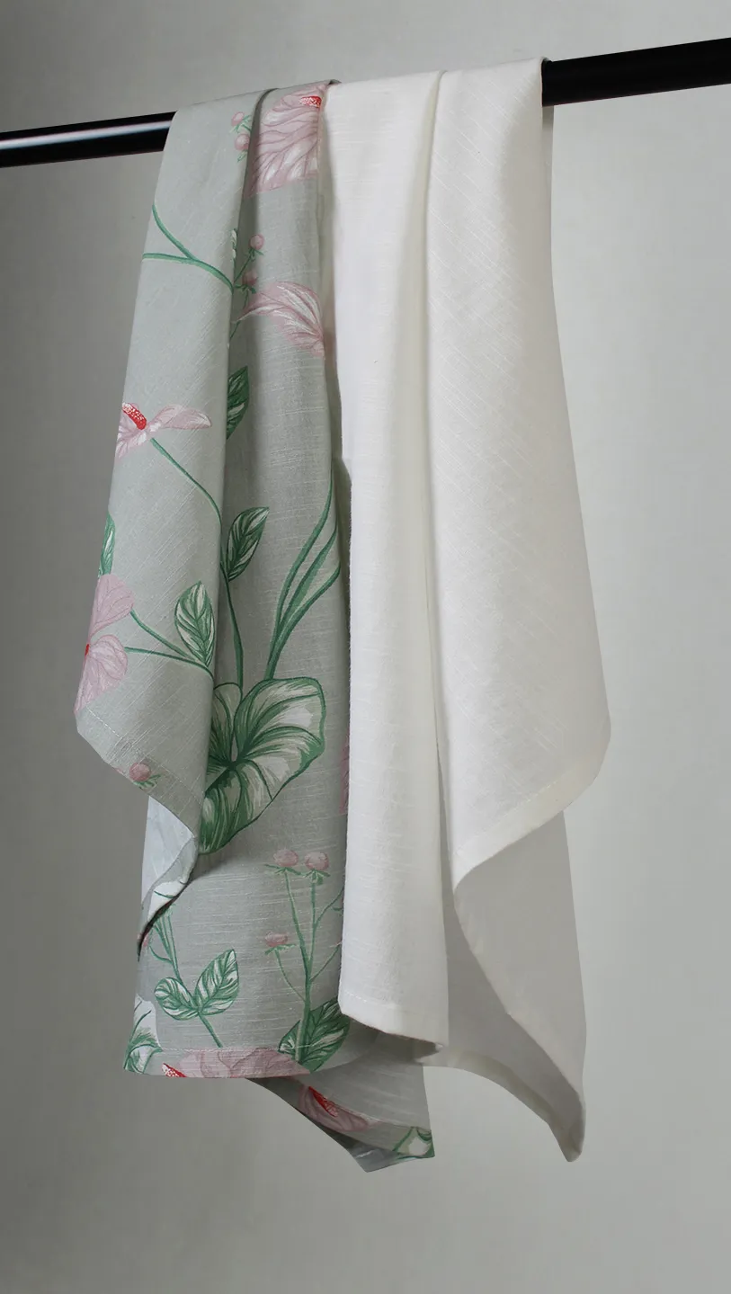 Kitchen towels 2-pack - Adella (green/purple)