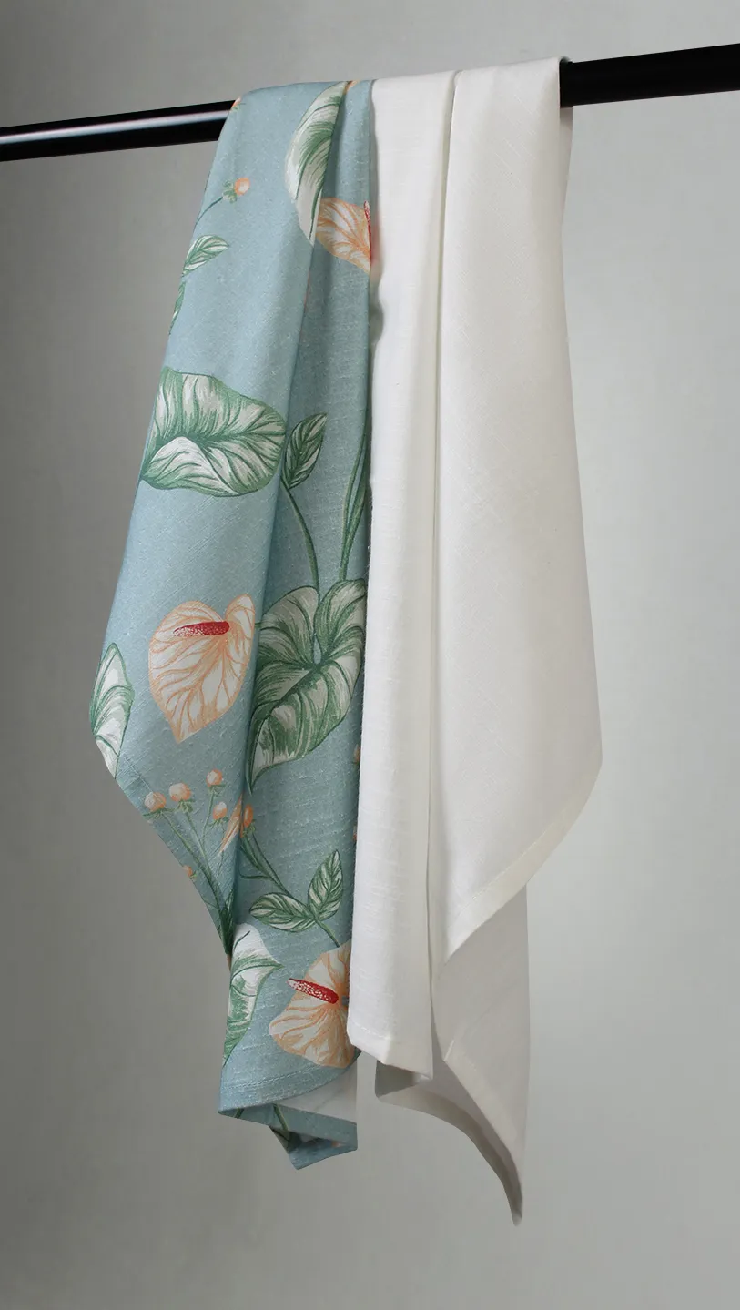 Kitchen towels 2-pack - Adella (turquoise)
