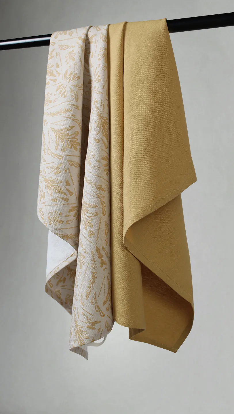 Kitchen towels 2-pack - Helmi (yellow)