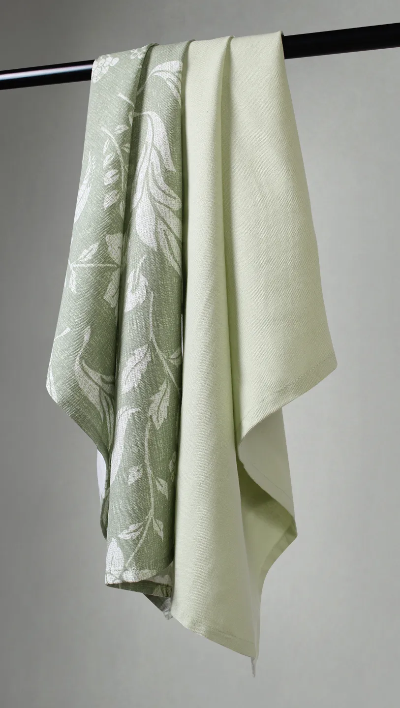 Kitchen towels 2-pack - Onni (green)