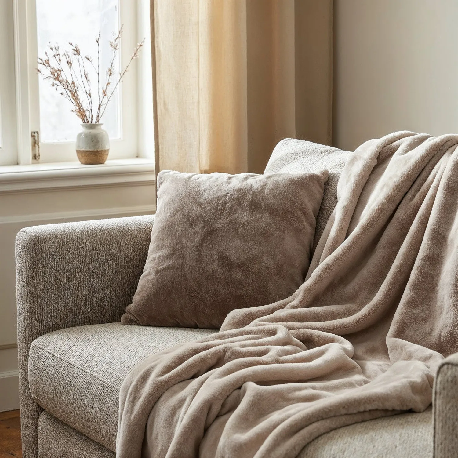 Cushion cover - Aranga Super Soft (brown)
