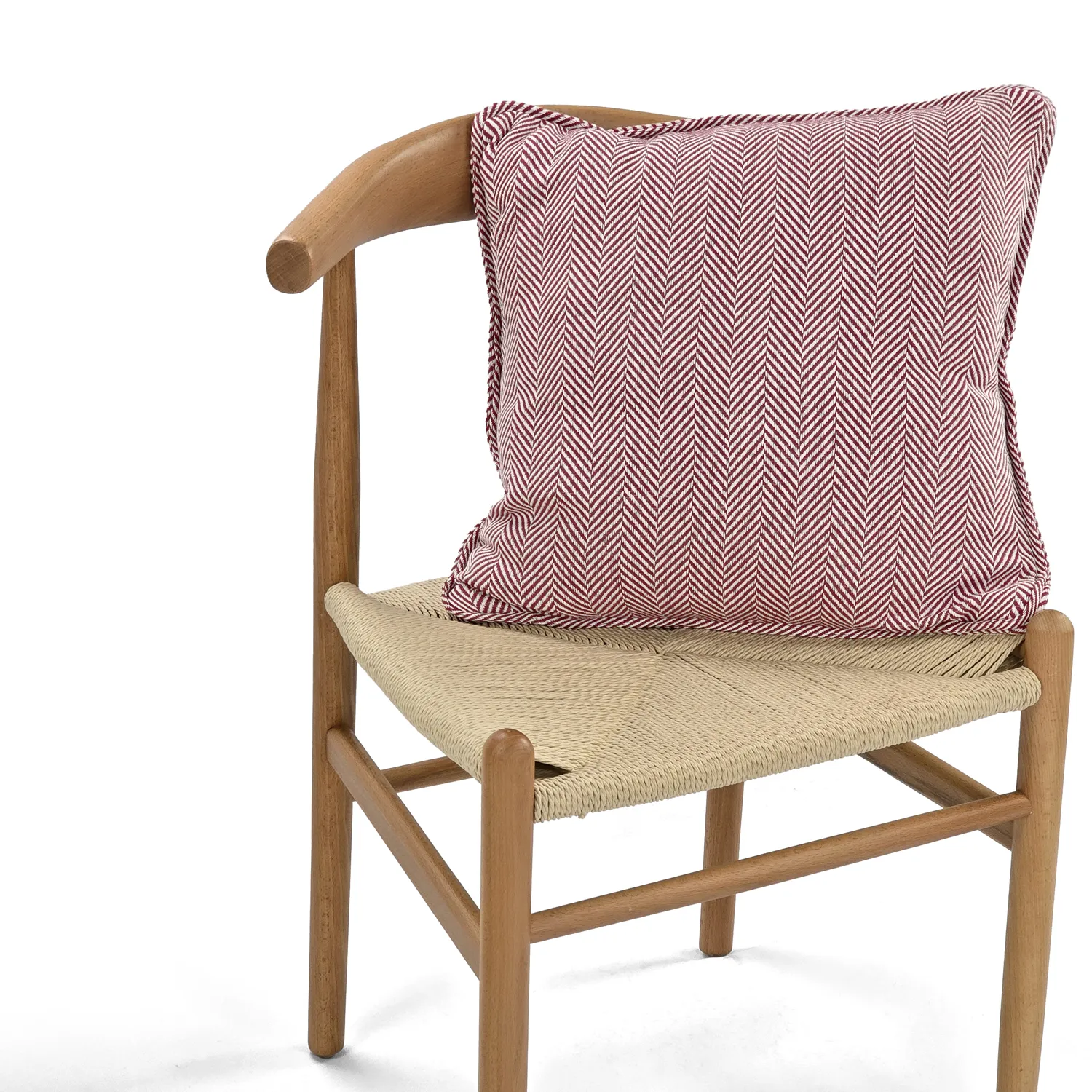 Cushion cover - Denisa Fishbone (red/white)