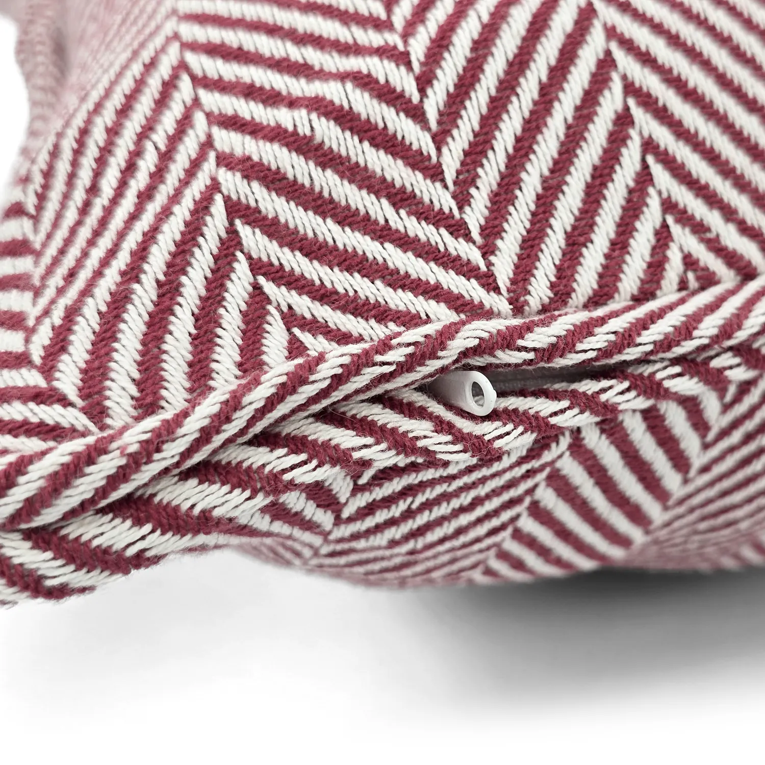 Cushion cover - Denisa Fishbone (red/white)