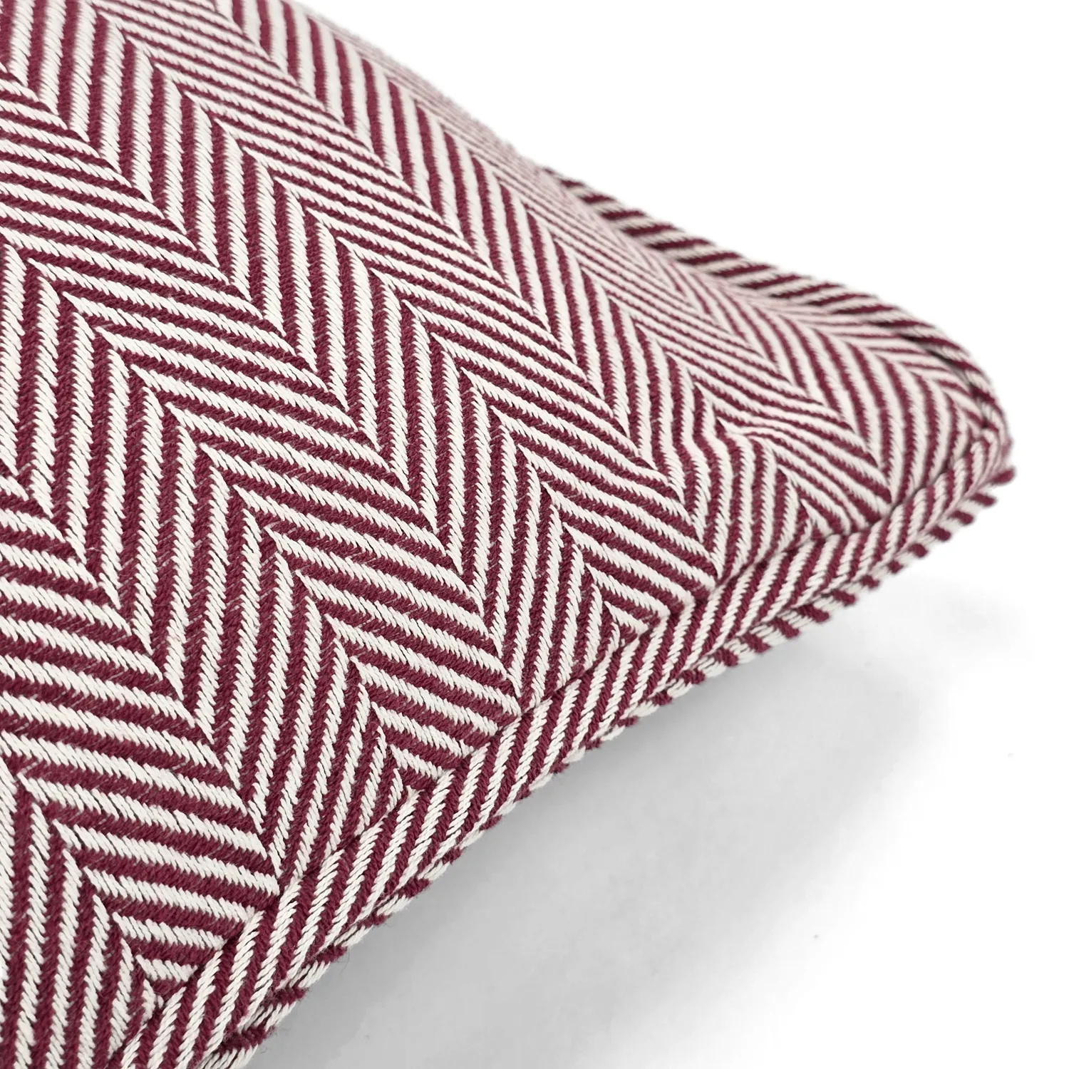 Cushion cover - Denisa Fishbone (red/white)