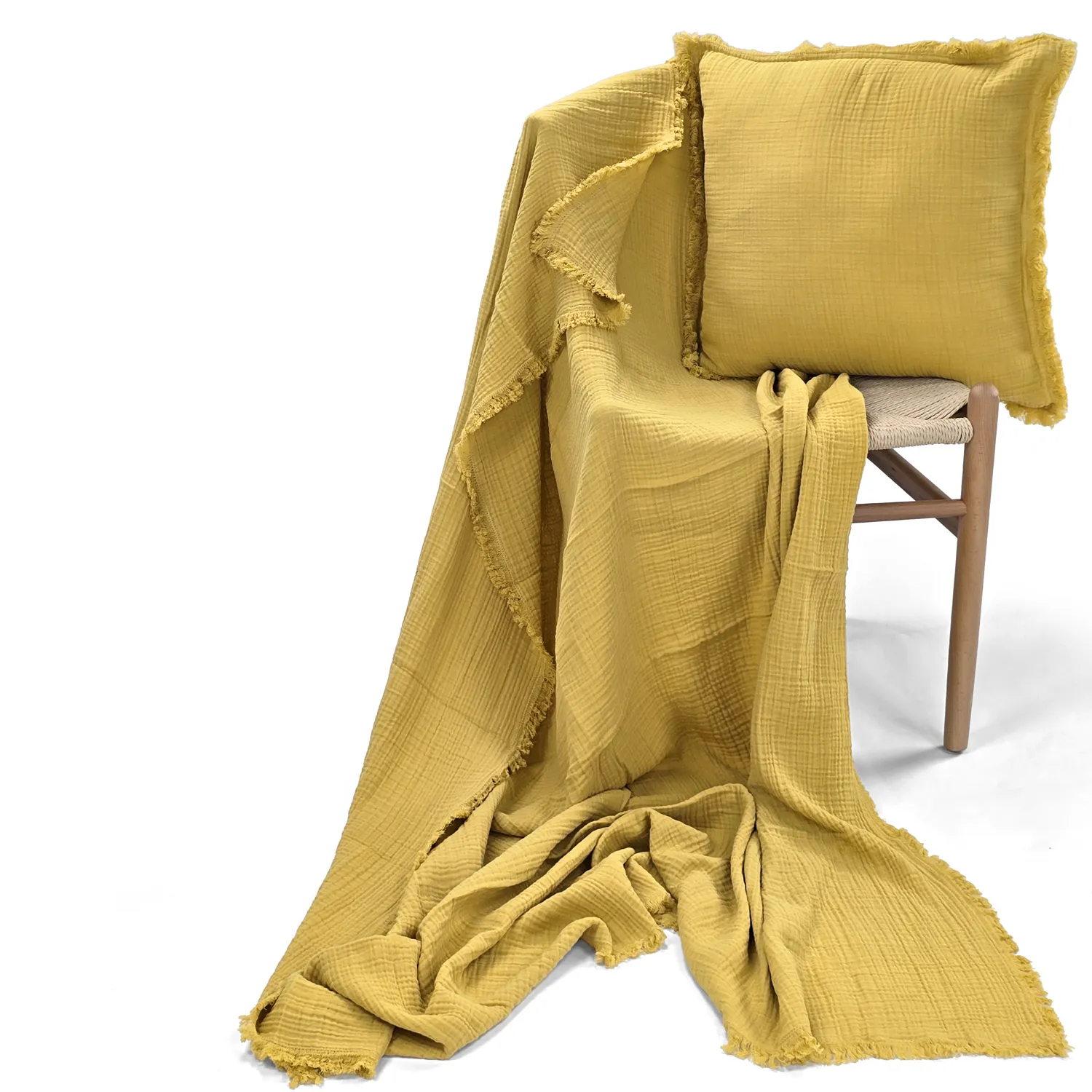 Cushion cover - Dorena (mustard)