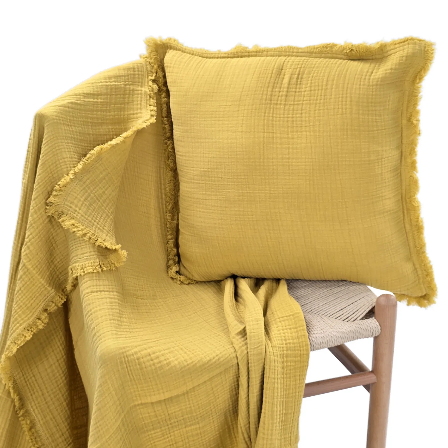 Cushion cover - Dorena (mustard)