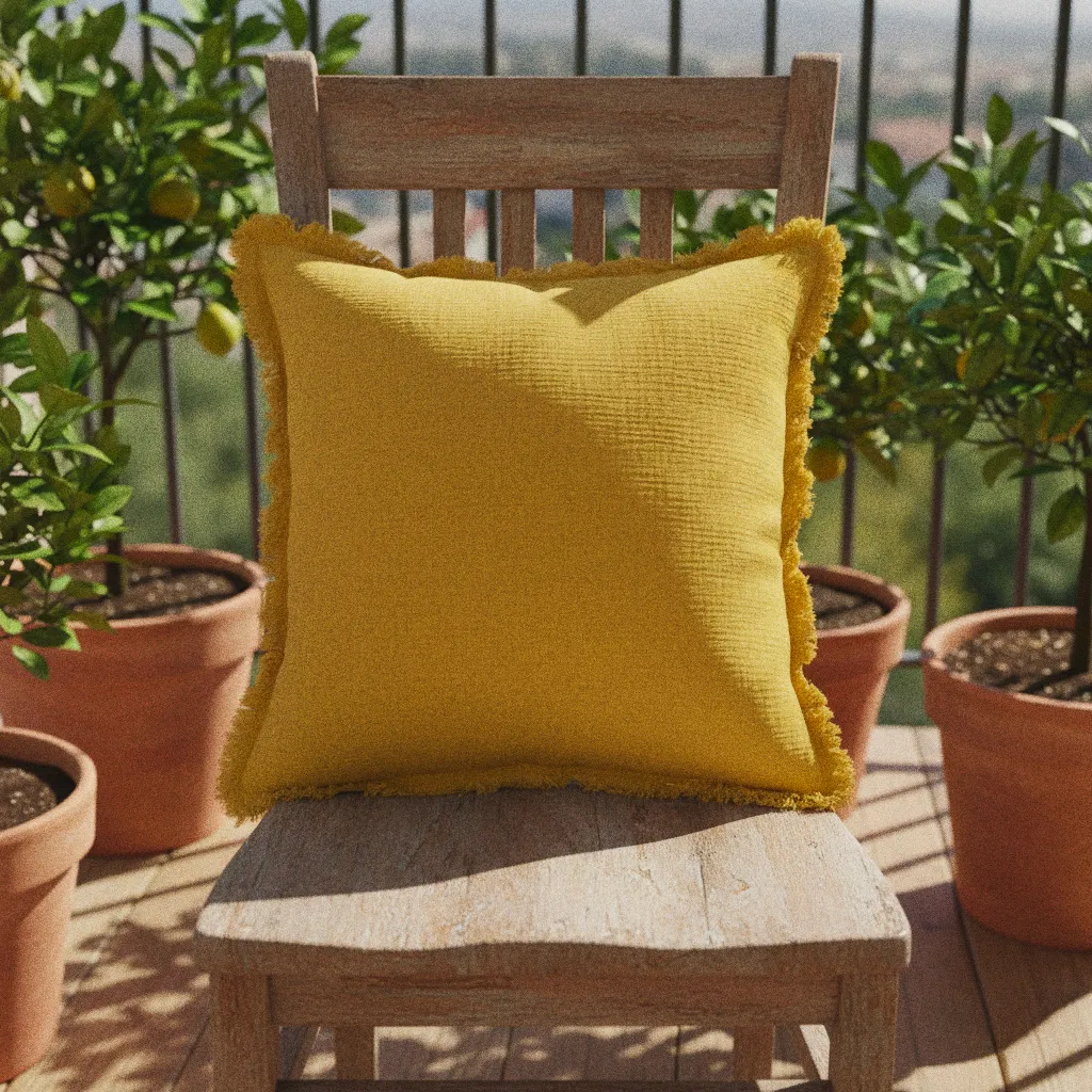 Cushion cover - Dorena (mustard)