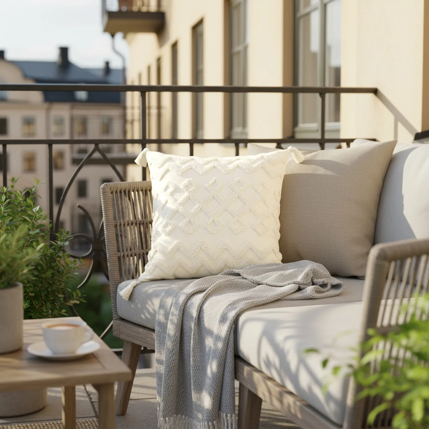 Cushion cover - Doria (off-white)