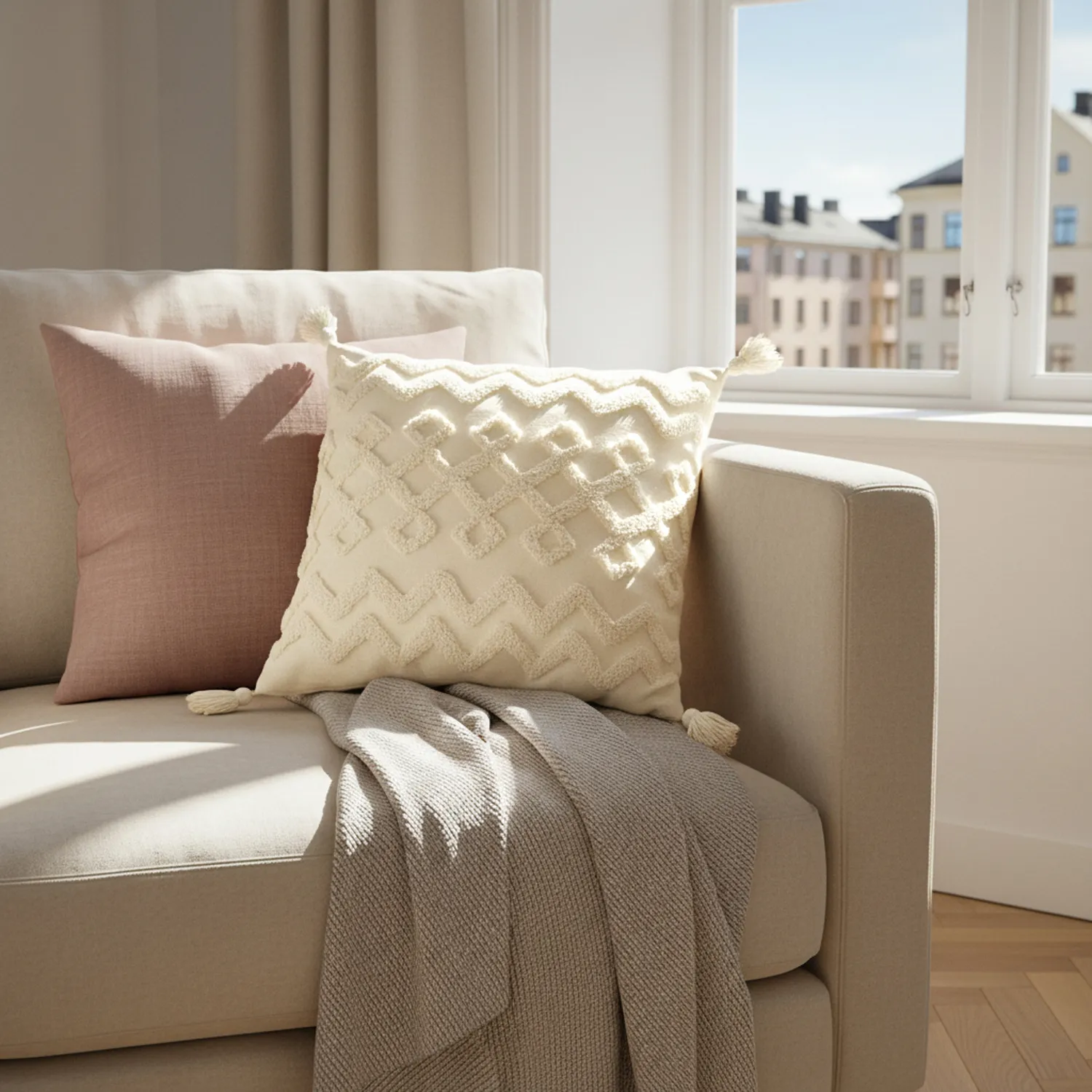 Cushion cover - Doria (off-white)