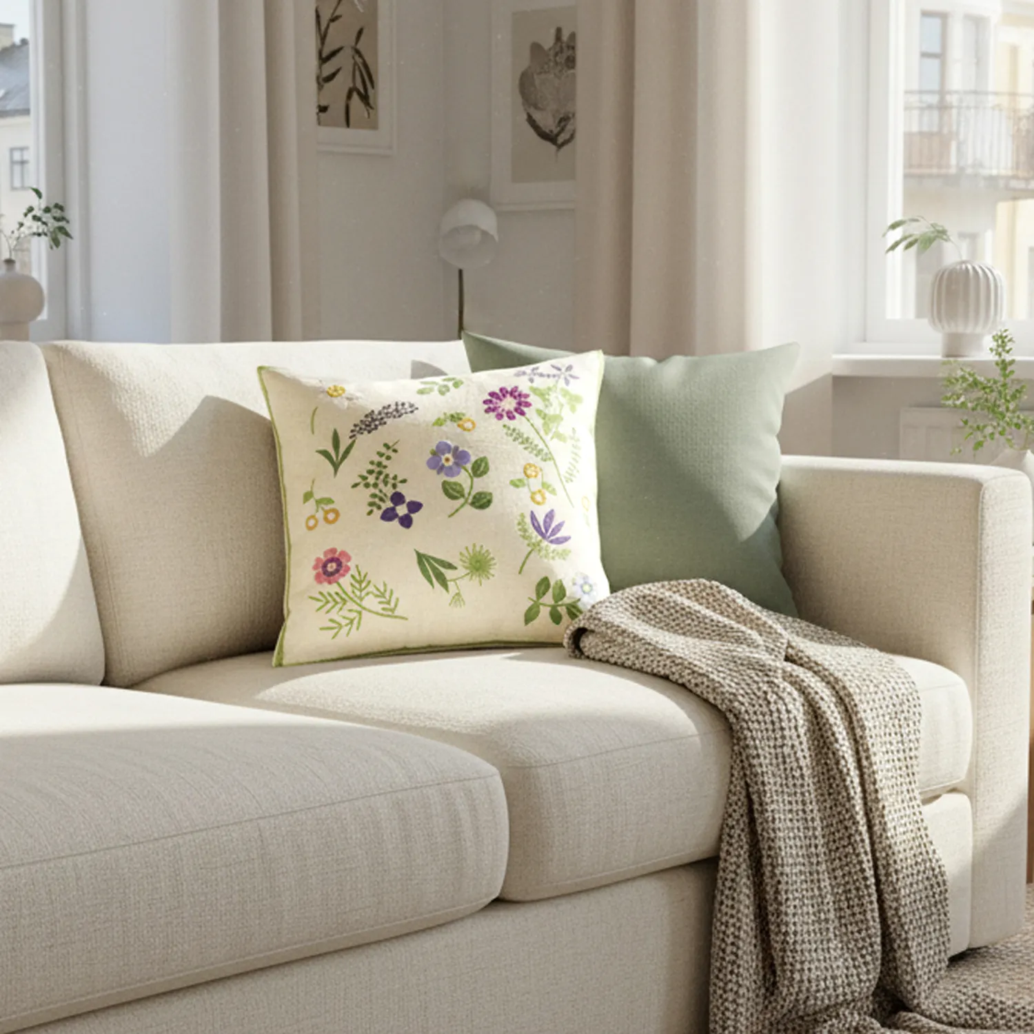 Cushion cover - Esbo Embroidered Cushion Cover (multi)