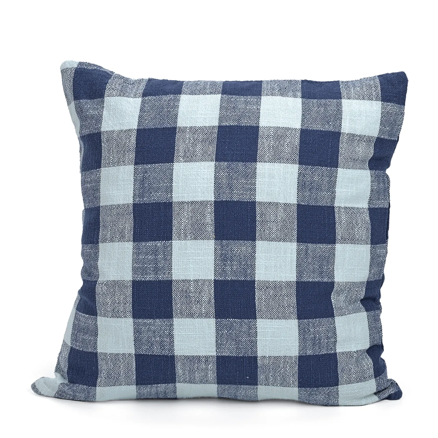 Cushion cover - Isela check cotton cushion cover (navy/light blue)