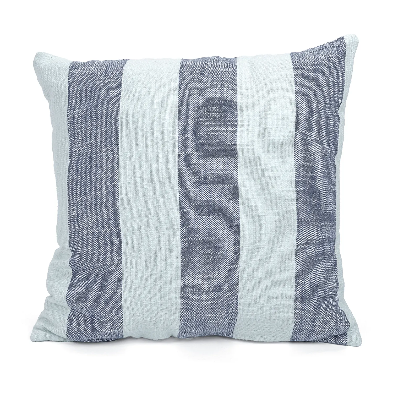 Cushion cover - Kora stripe cotton cushion cover (navy/light blue)