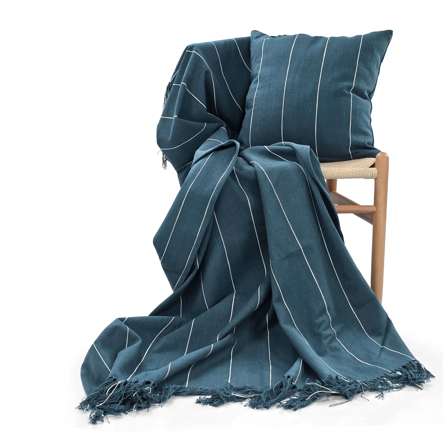 Cushion cover - Martina Stripe (blue/white)