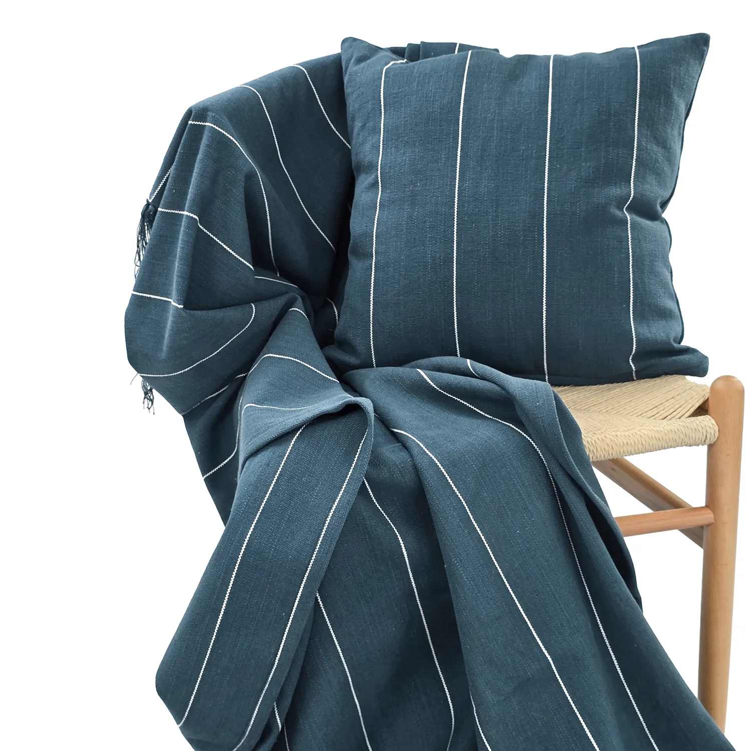 Cushion cover - Martina Stripe (blue/white)
