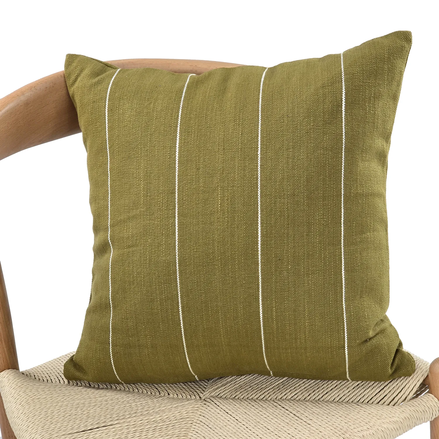 Cushion cover - Martina Stripe (green/white)
