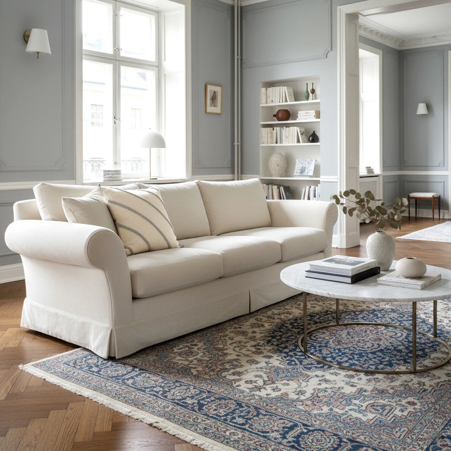 Cushion cover - Montreux (off white/grey)
