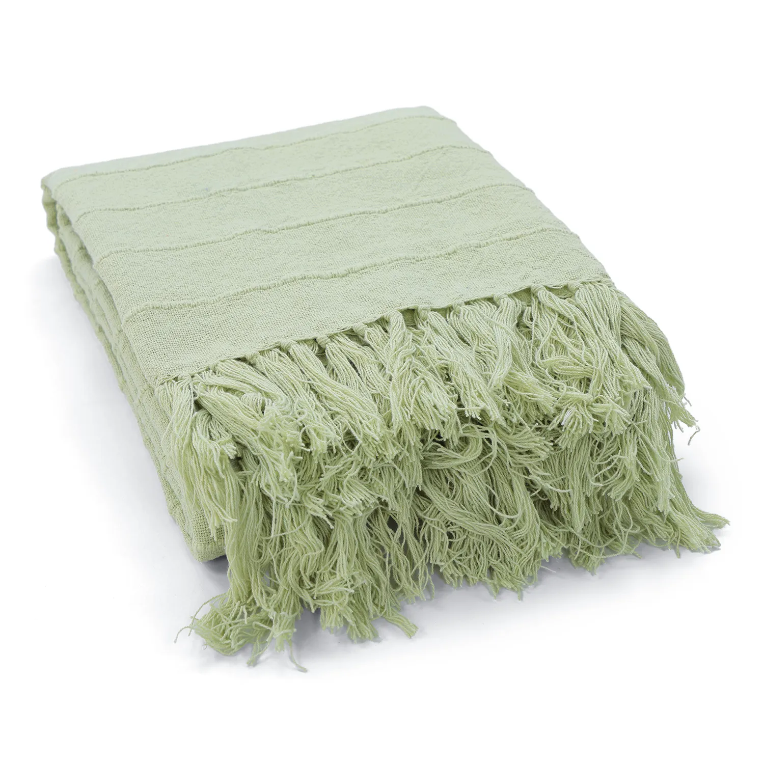 Throws - Nalani cotton throw (light green)