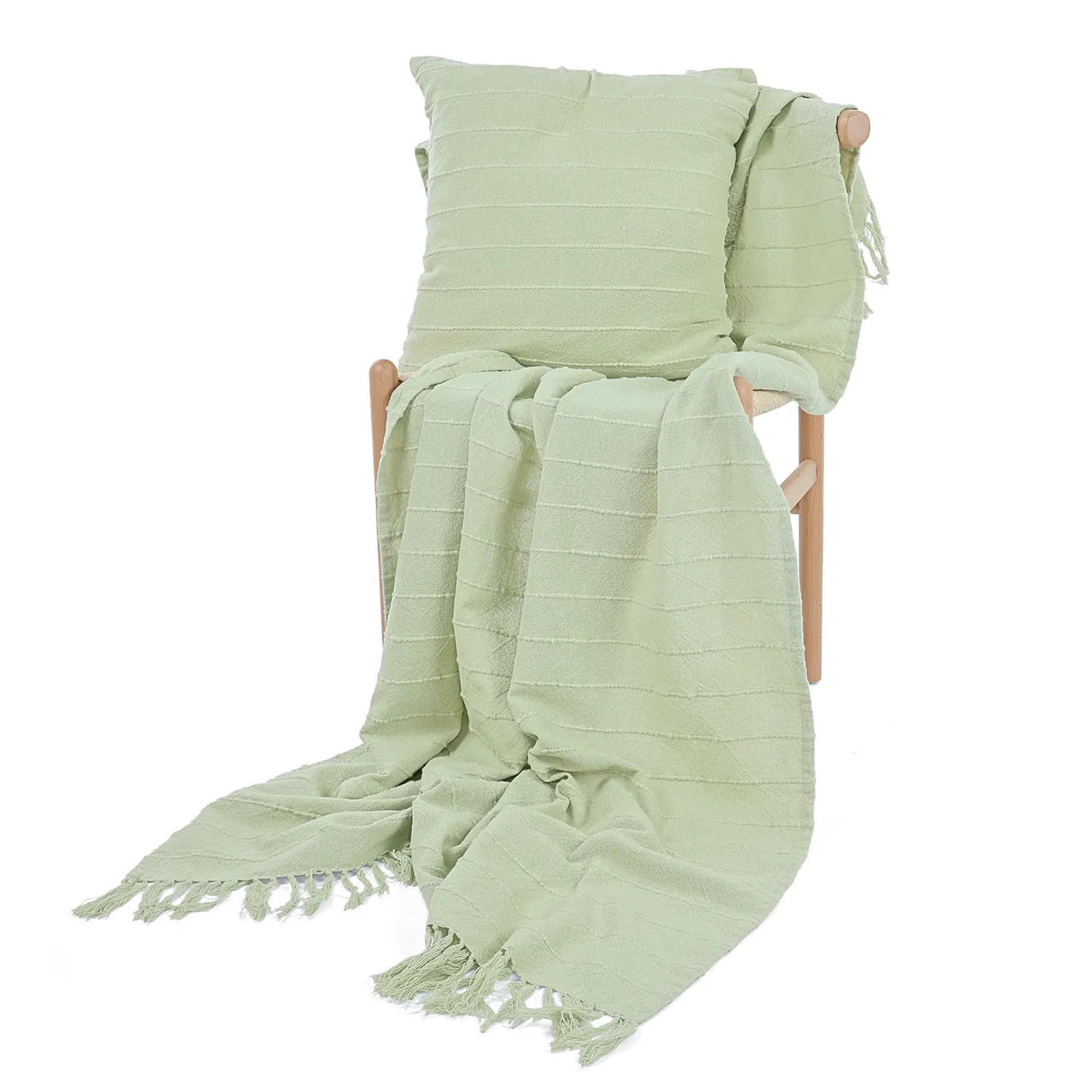 Throws - Nalani cotton throw (light green)