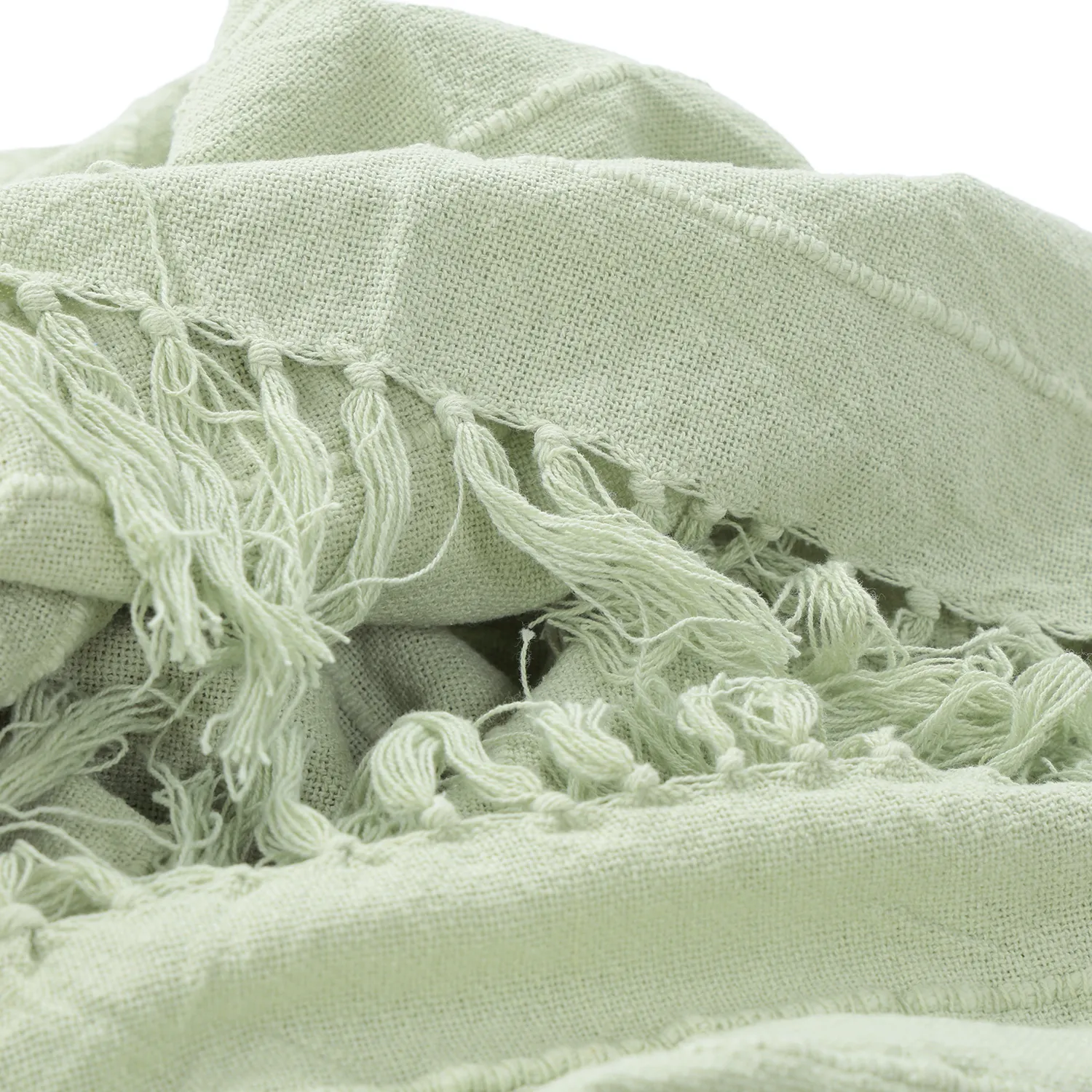 Throws - Nalani cotton throw (light green)