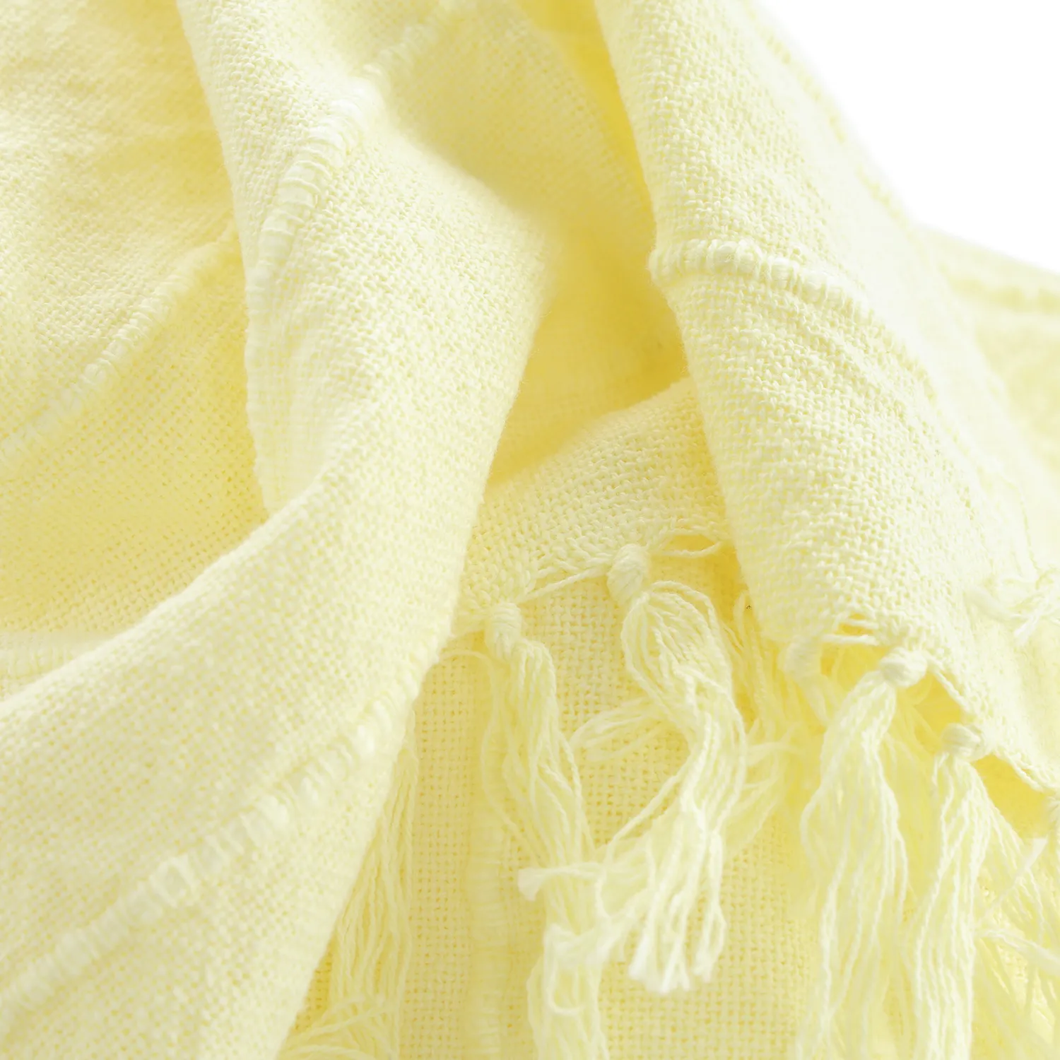 Throws - Nalani cotton throw (light yellow)