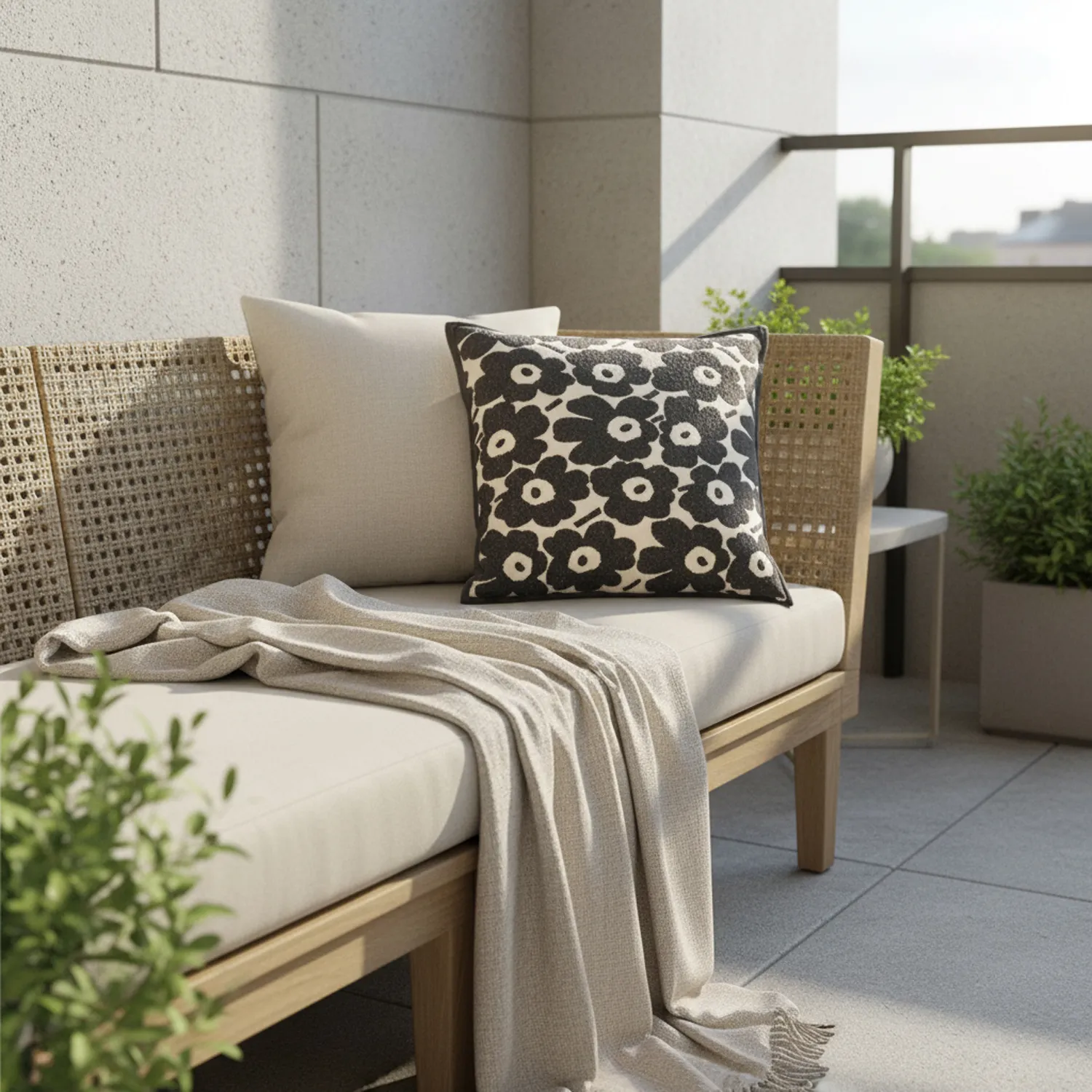 Cushion cover - Onsala (black/white)
