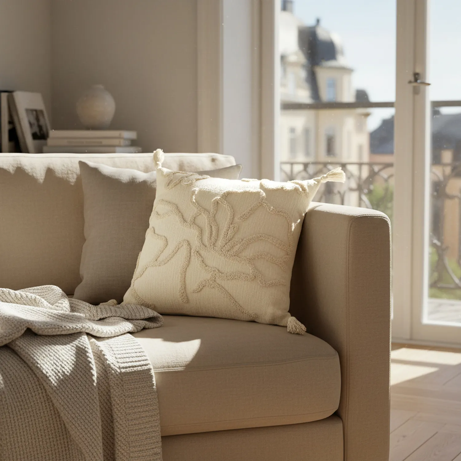 Cushion cover - Roslyn (off-white)