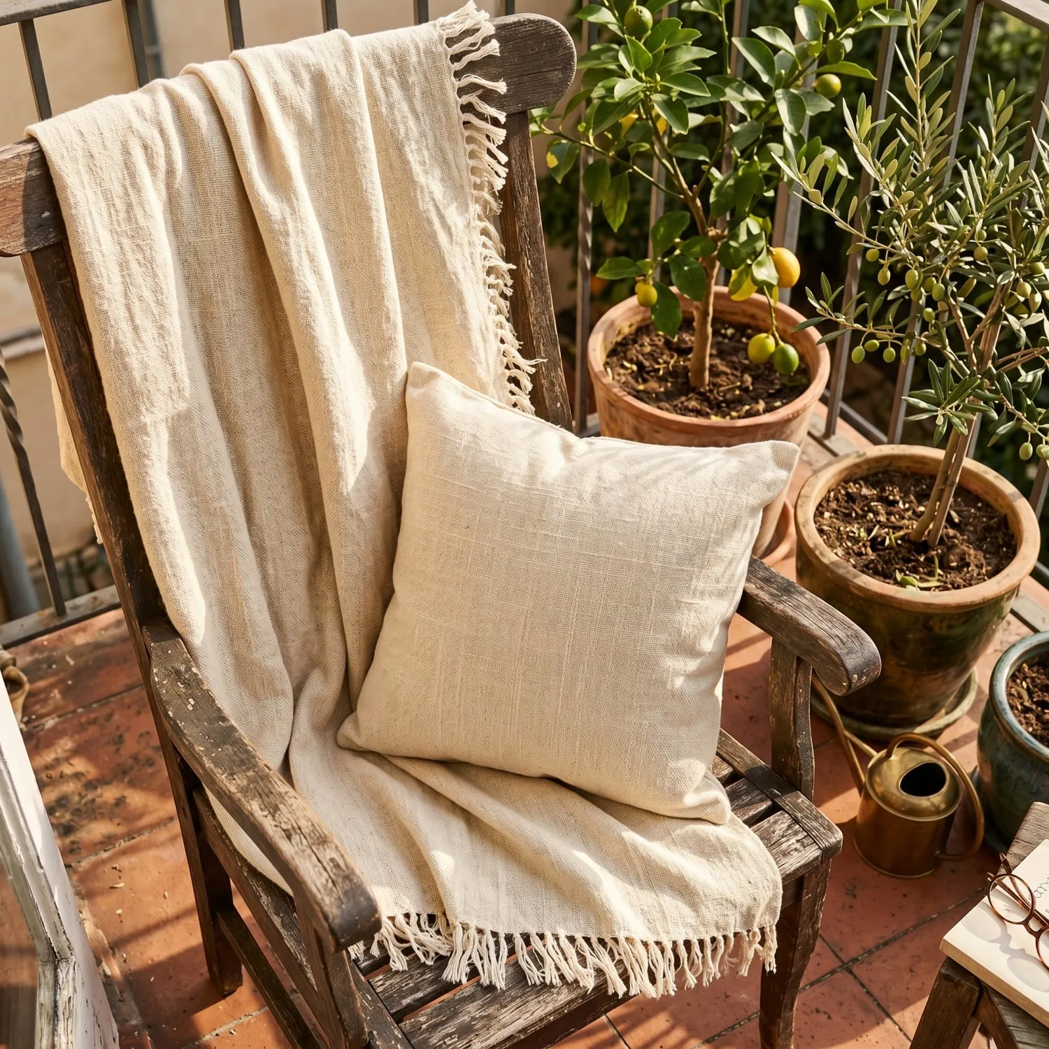 Cushion cover - Veya cotton cushion cover (cream)