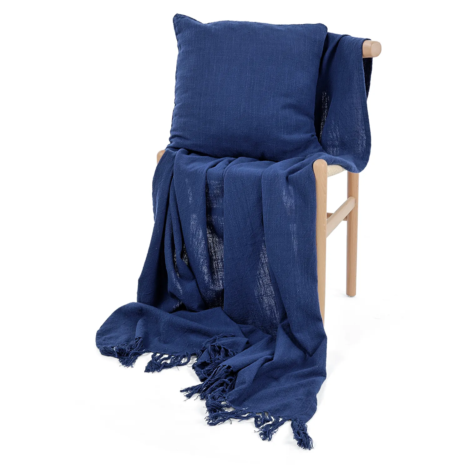 Cushion cover - Veya cotton cushion cover (navy)