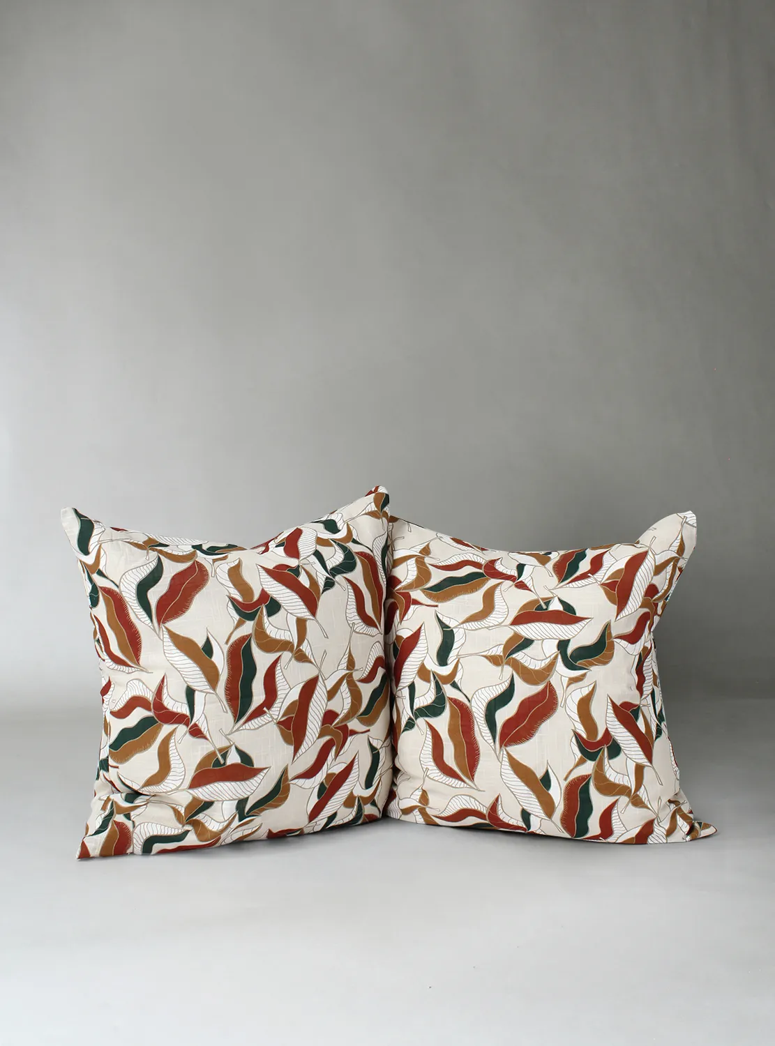 Cushion covers 2-pack - Amalie (beige/rust)