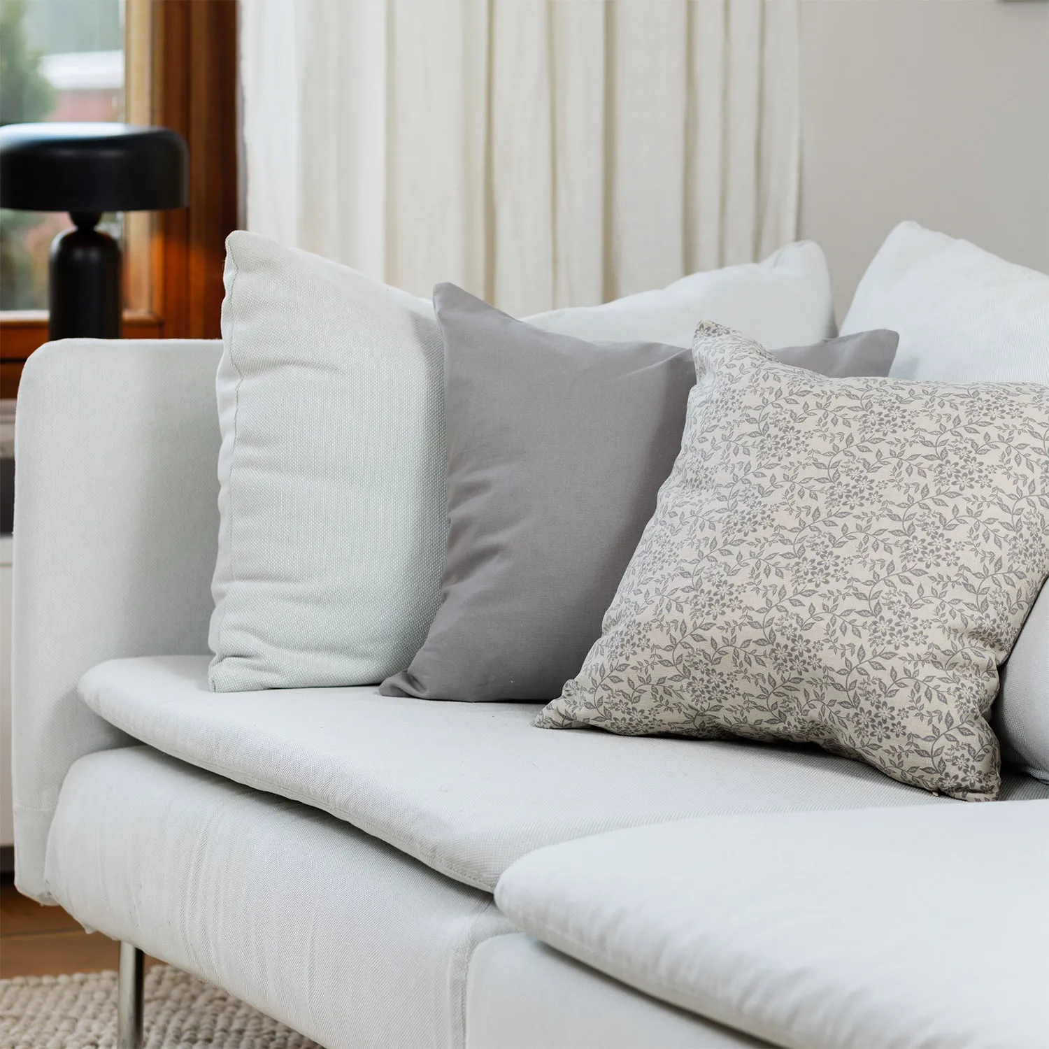 Cushion covers 2-pack - Lilja (grey)
