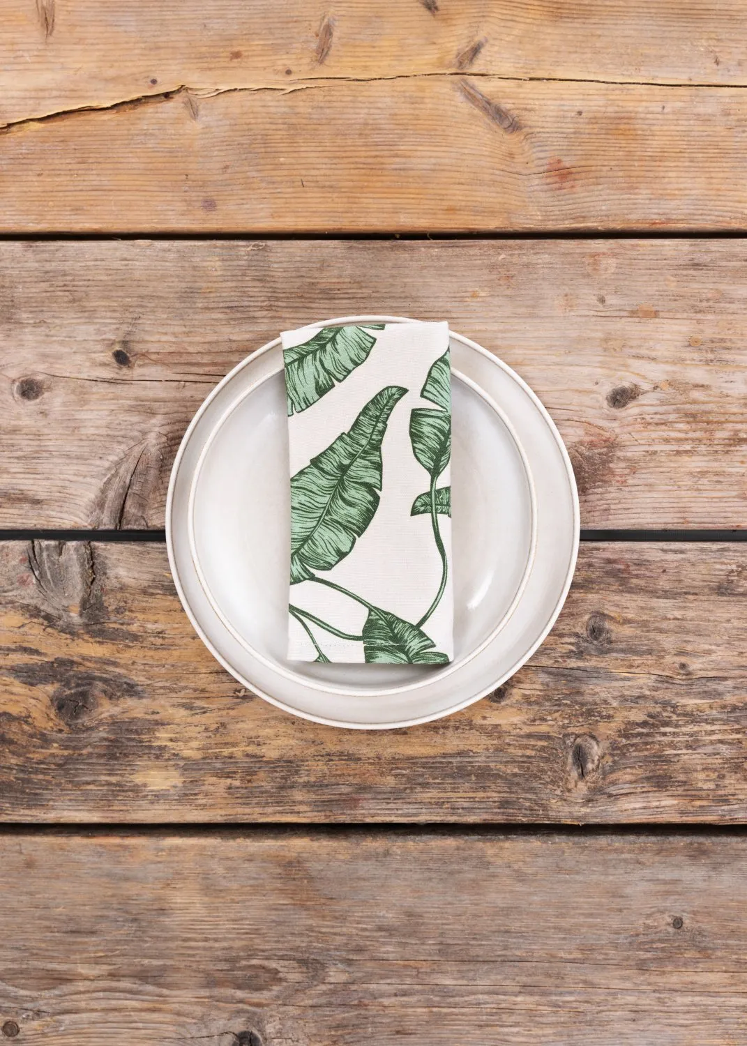 Napkins 4-pack - Leaves (green)