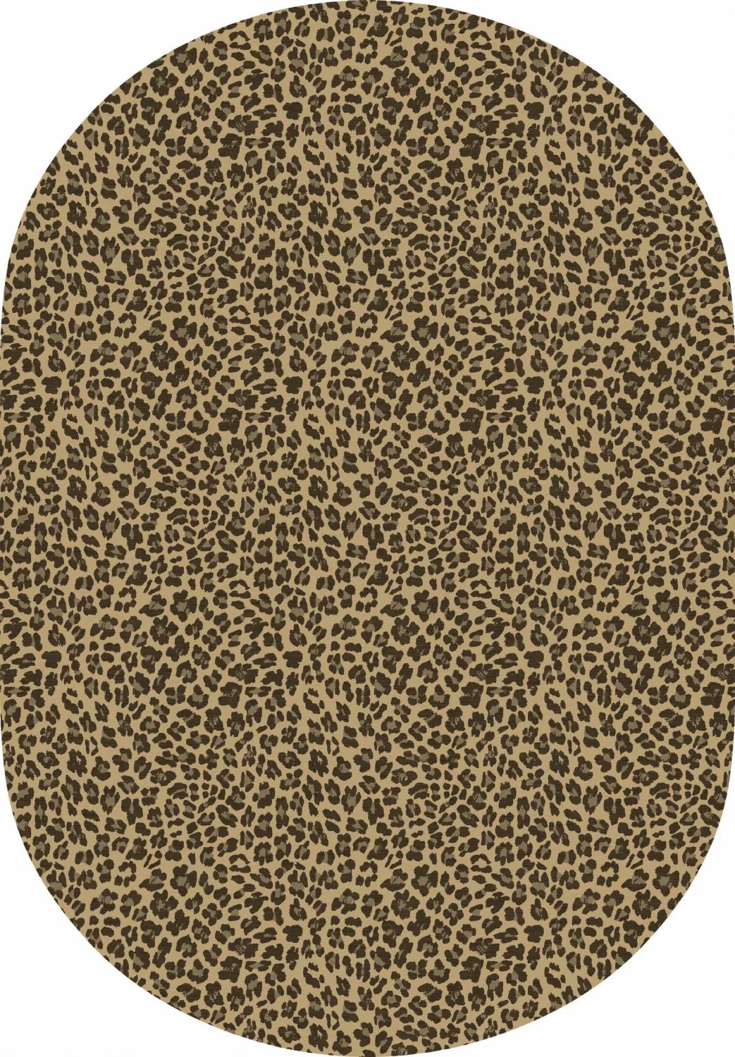 Oval rug - Leopard (brown)