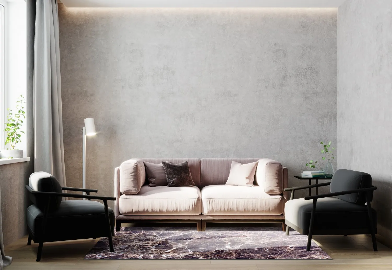 Wilton rug - Sines (purple)
