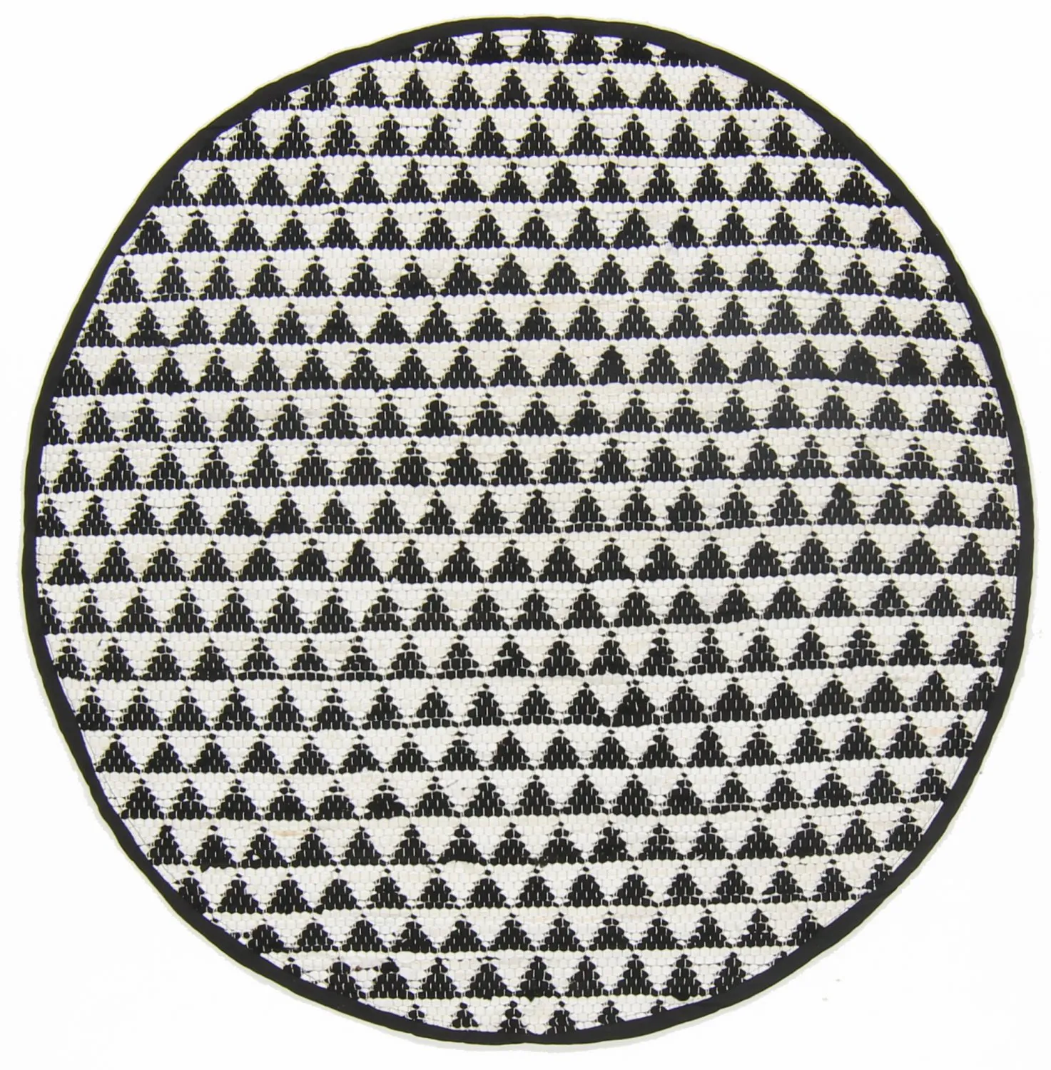 Round rugs - Lindby (black/white)