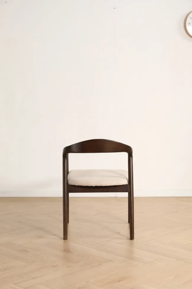 Armrest chair - Aspa (dark brown/beige) - 2 pcs