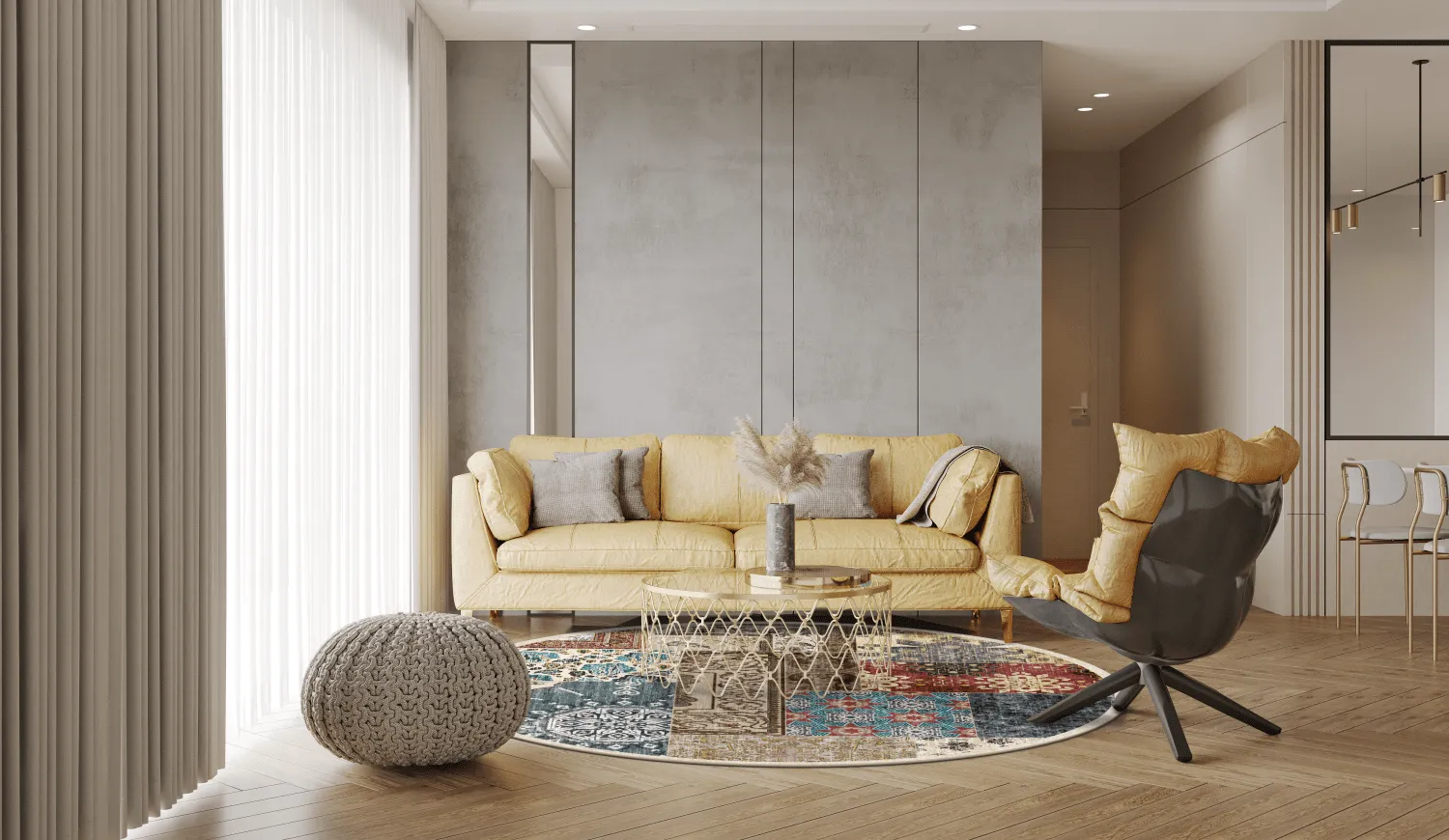 Round rug - Linosa (multi)