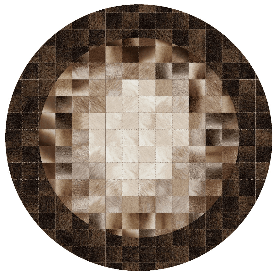 Round rug - Livada (brown/multi)
