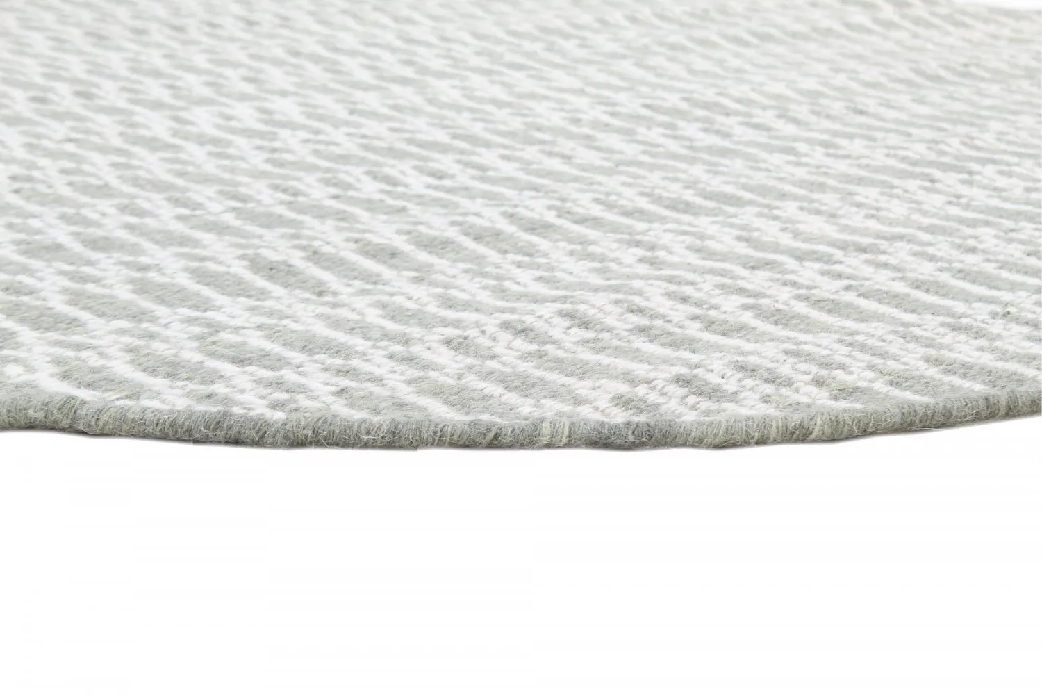 Round rug - Long Stitch (grey)