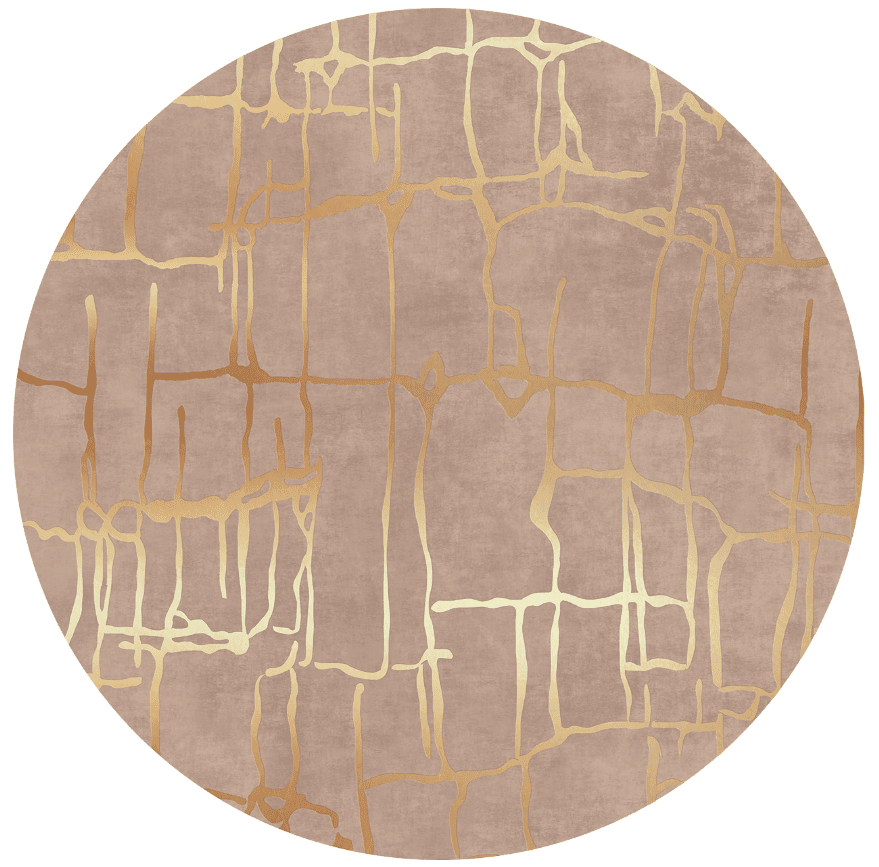 Round rug - Lorenzo (brown/gold)
