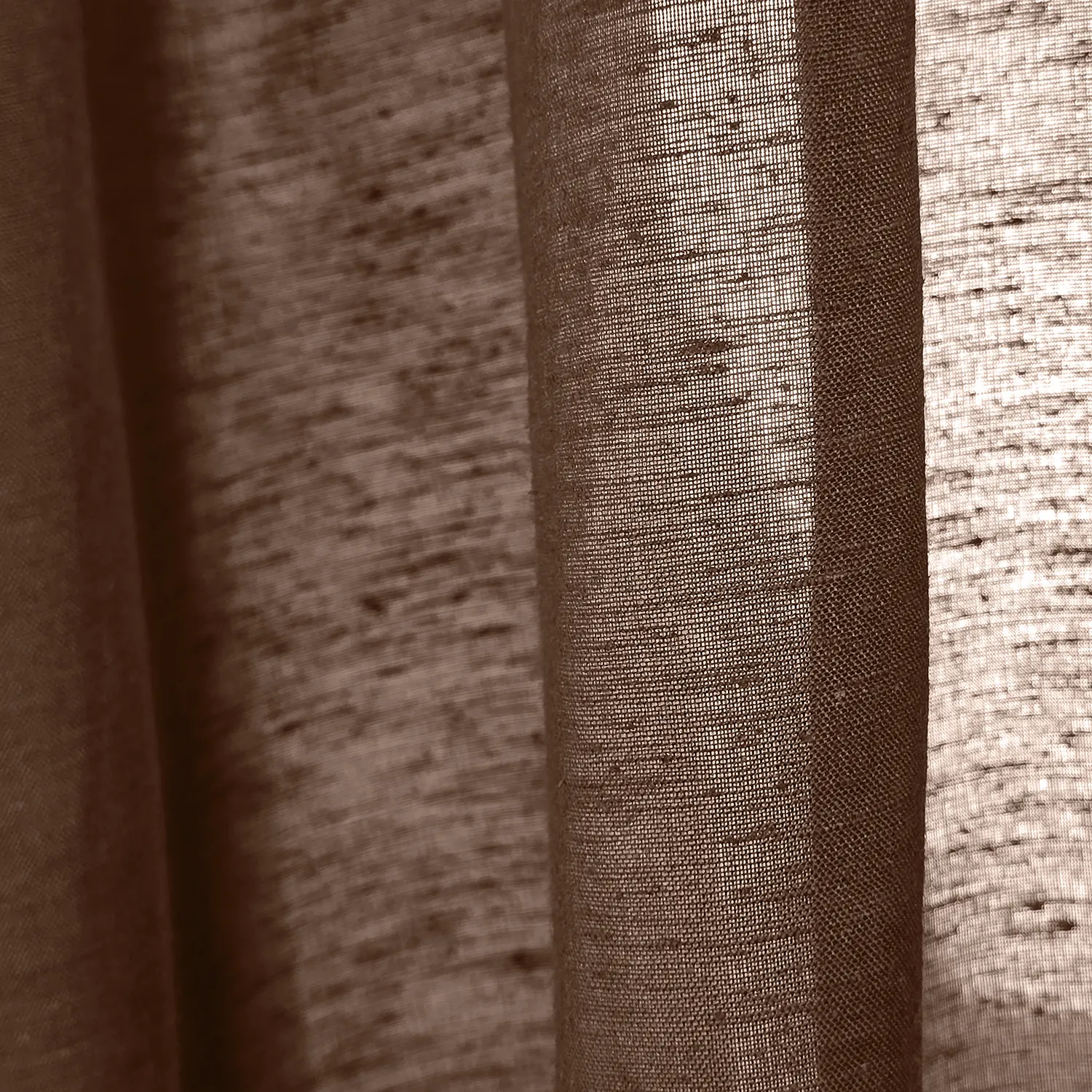 Curtains 2-Pack - Linen Blend Curtain Lumira (dark brown)