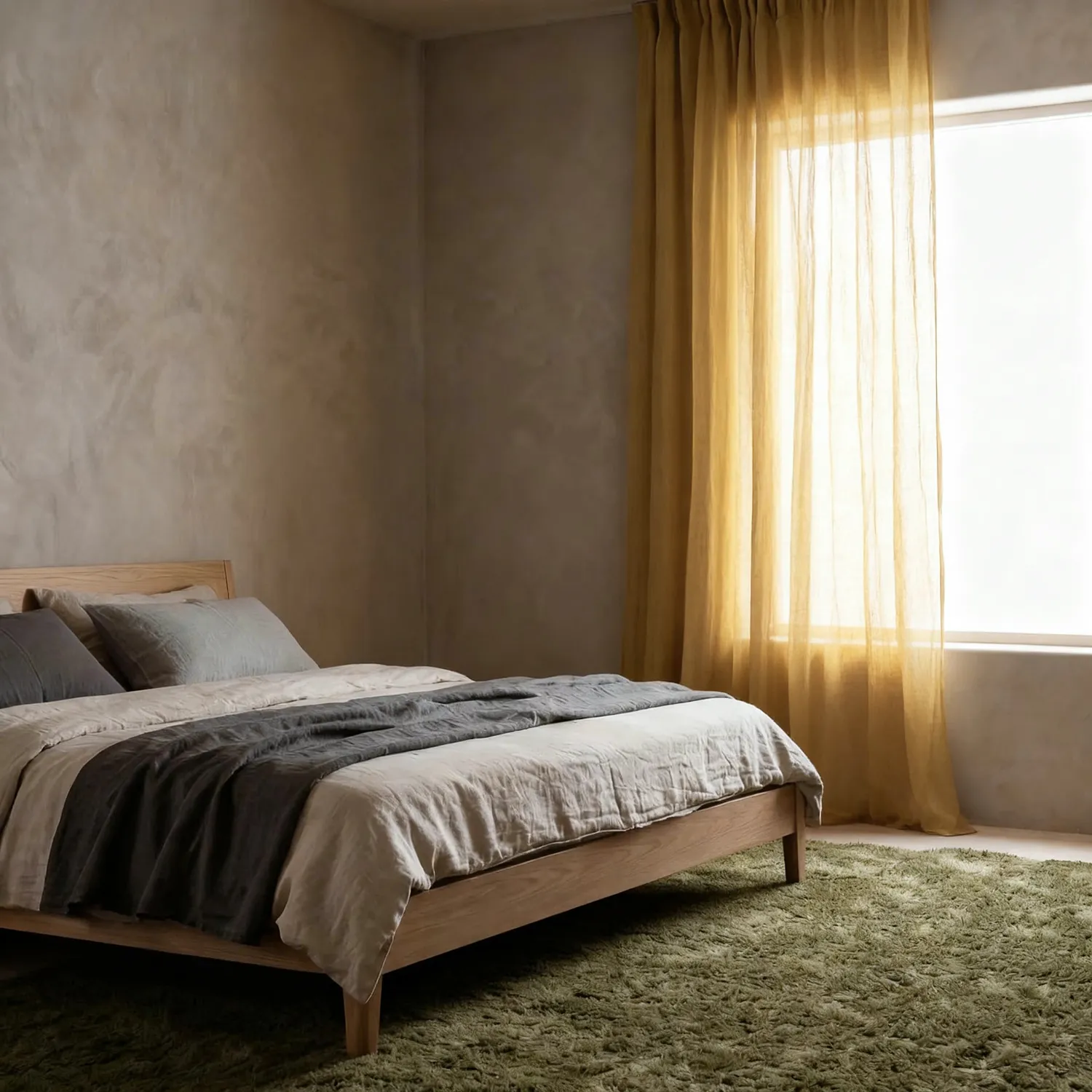 Curtains 2-Pack - Linen Blend Curtain Lumira (ochre)