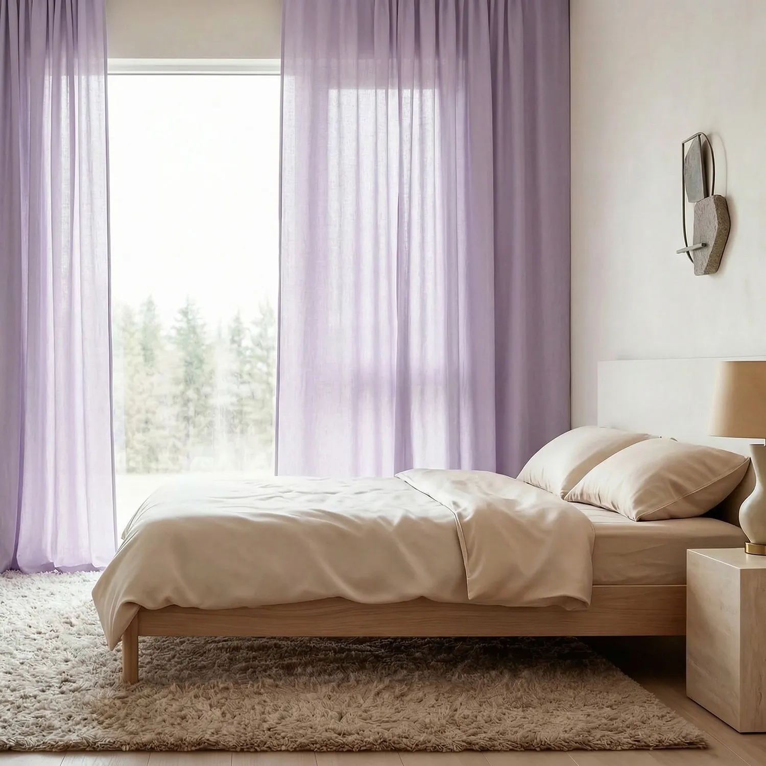 Curtains 2-Pack - Linen Blend Curtain Lumira (purple)